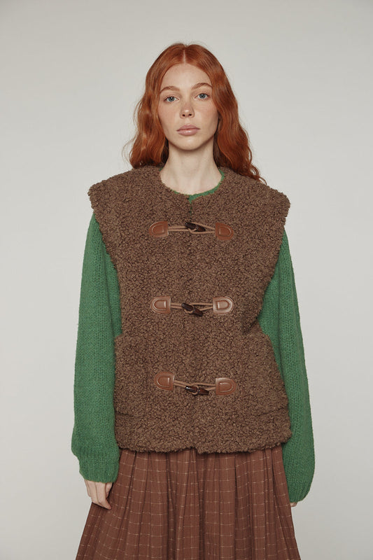 Reversible toggle button vest AMENTE
