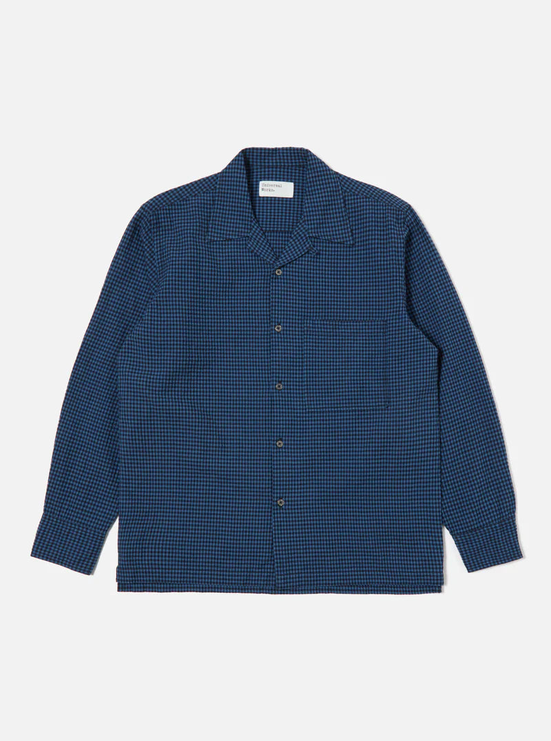 Gingham Seersucker L/S Camp Shirt Tops Universal Works   