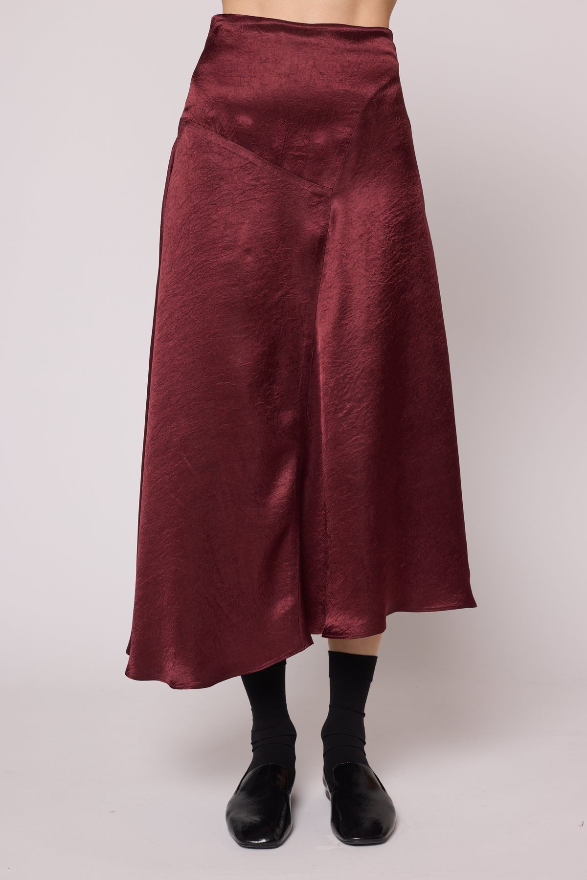 Margaux Skirt in Crinkled Satin Skirts Atelier Delphine