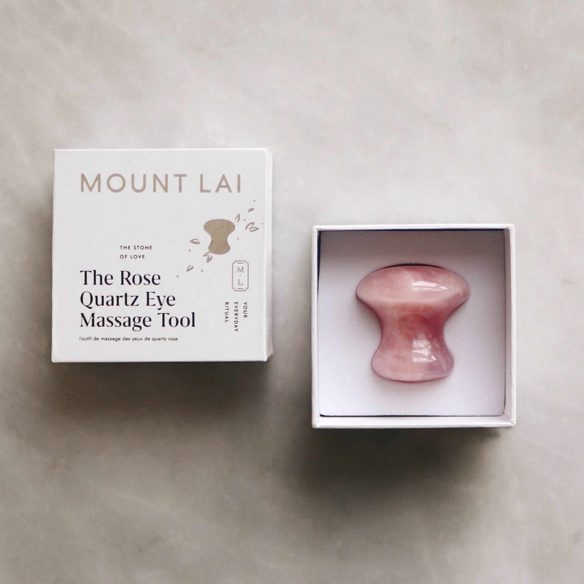 The De-Puffing Rose Quartz Eye Massage Tool Beauty Mount Lai