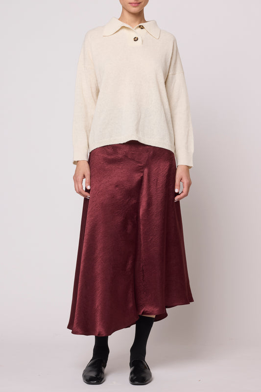 Margaux Skirt in Crinkled Satin Atelier Delphine
