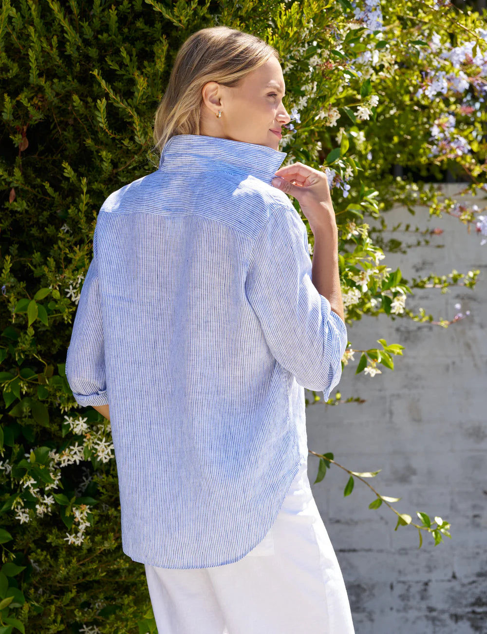 Eileen, Relaxed Button-Up Shirt - Italian Classic Linen Shirts Frank & Eileen