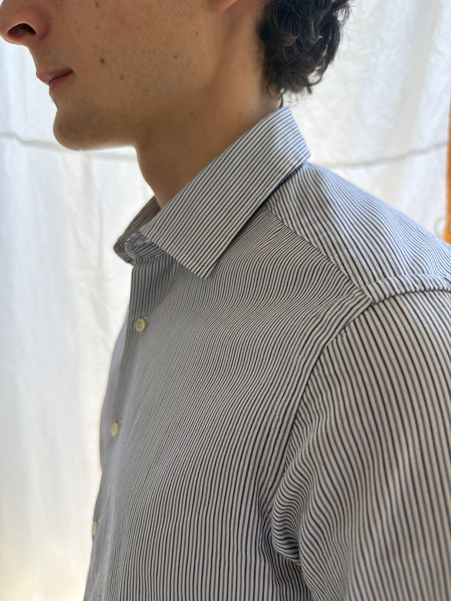 Two-Tone Pinstripe Oxford Shirts fig.