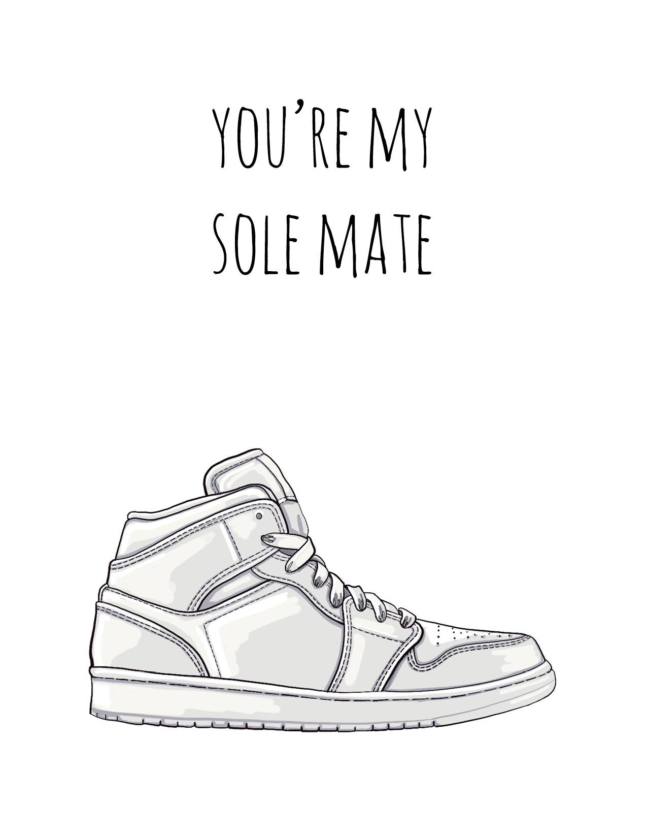 Sole Mate - Hand Illustrated Love Card Cards Noted By Copine