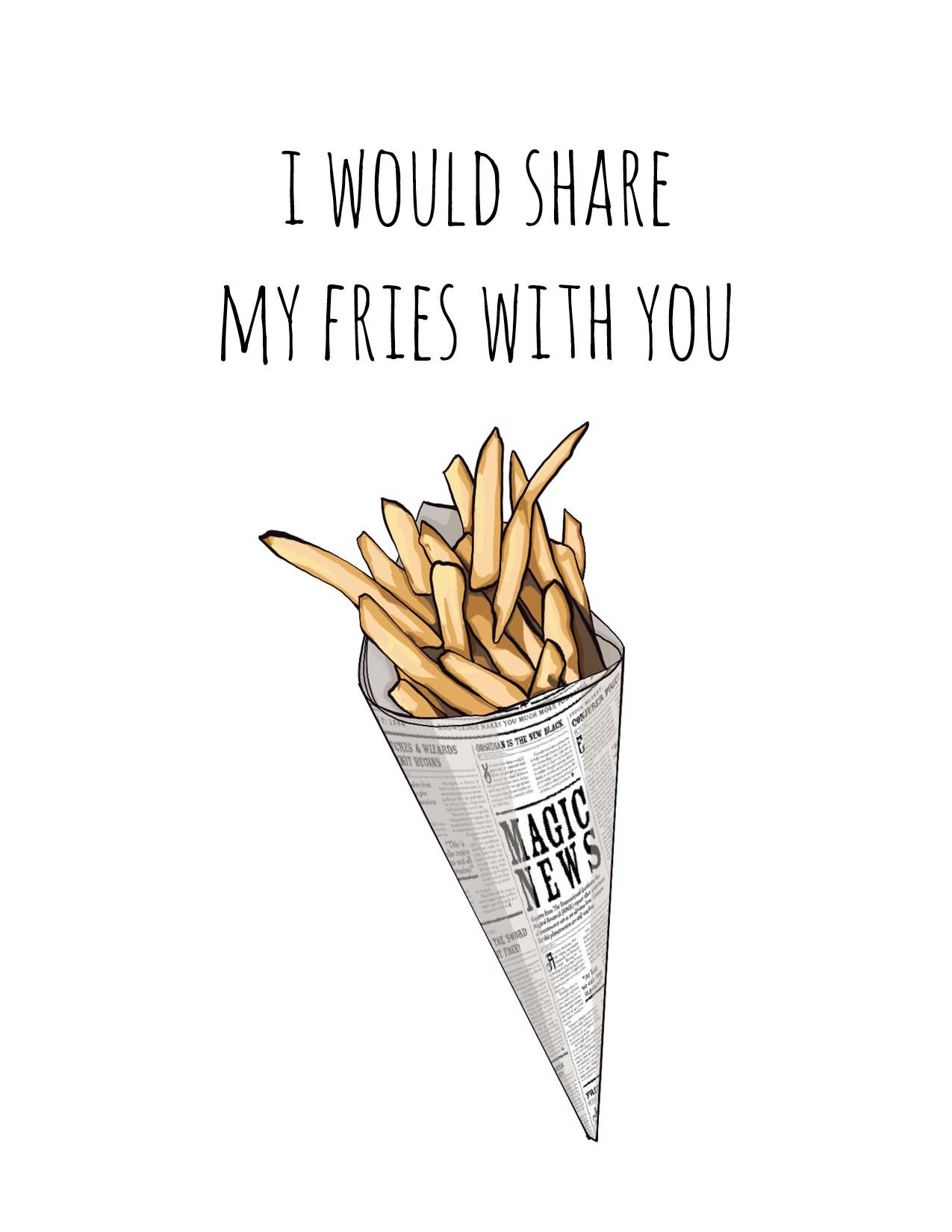 Share My Fries Card  Noted By Copine   