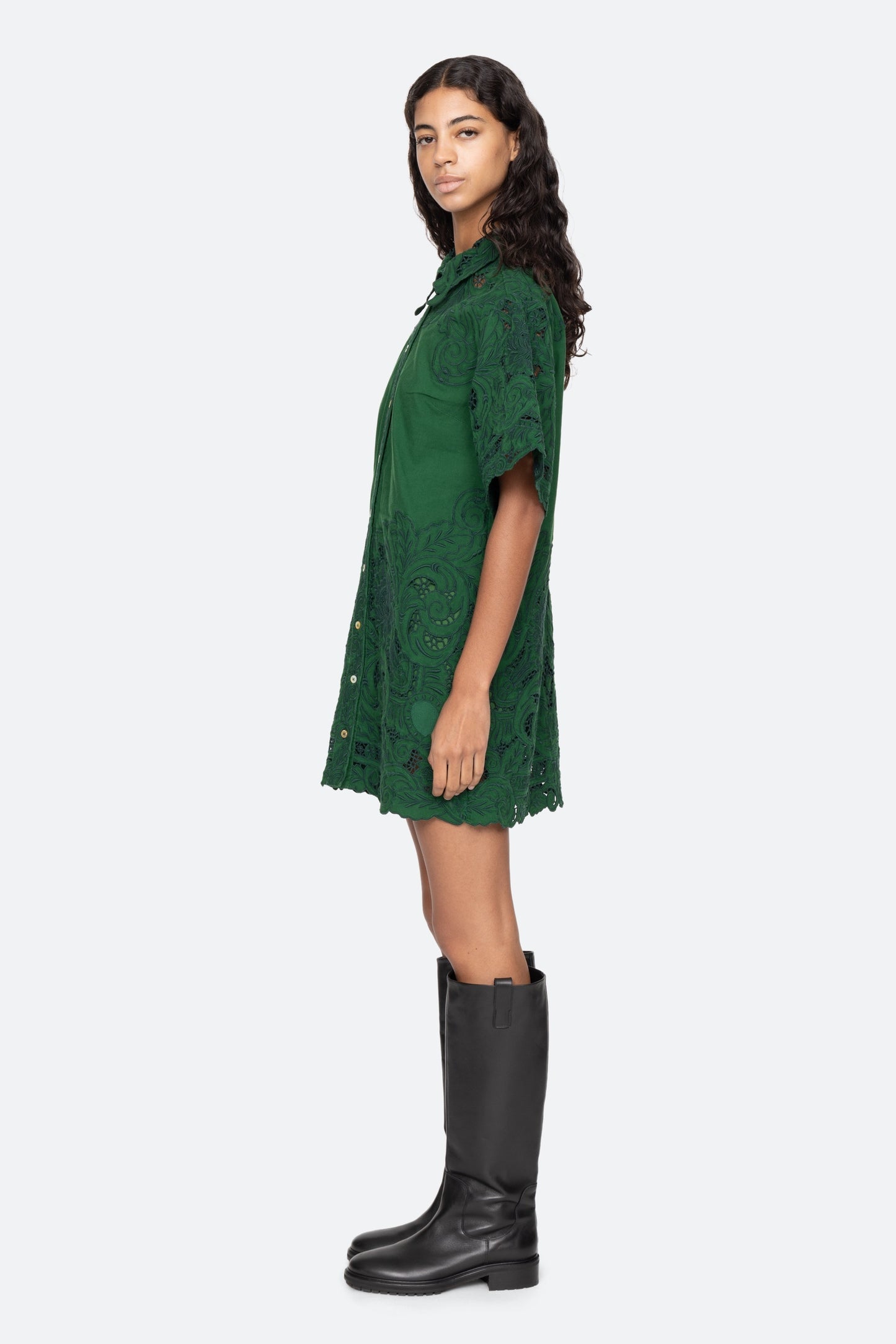 Ceci Embroidery S/S Shirt Dress Dresses SEA NEW YORK