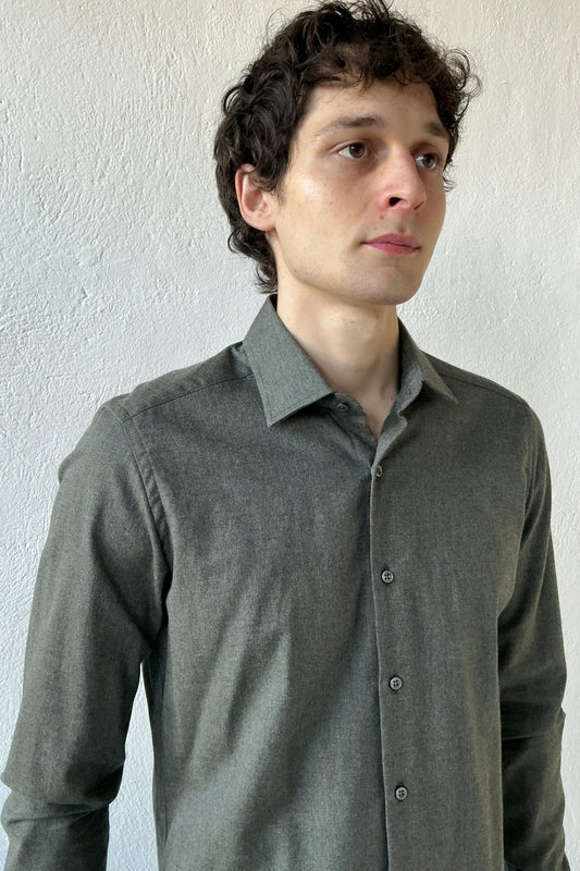 Flannel Twill Shirt Shirts fig.