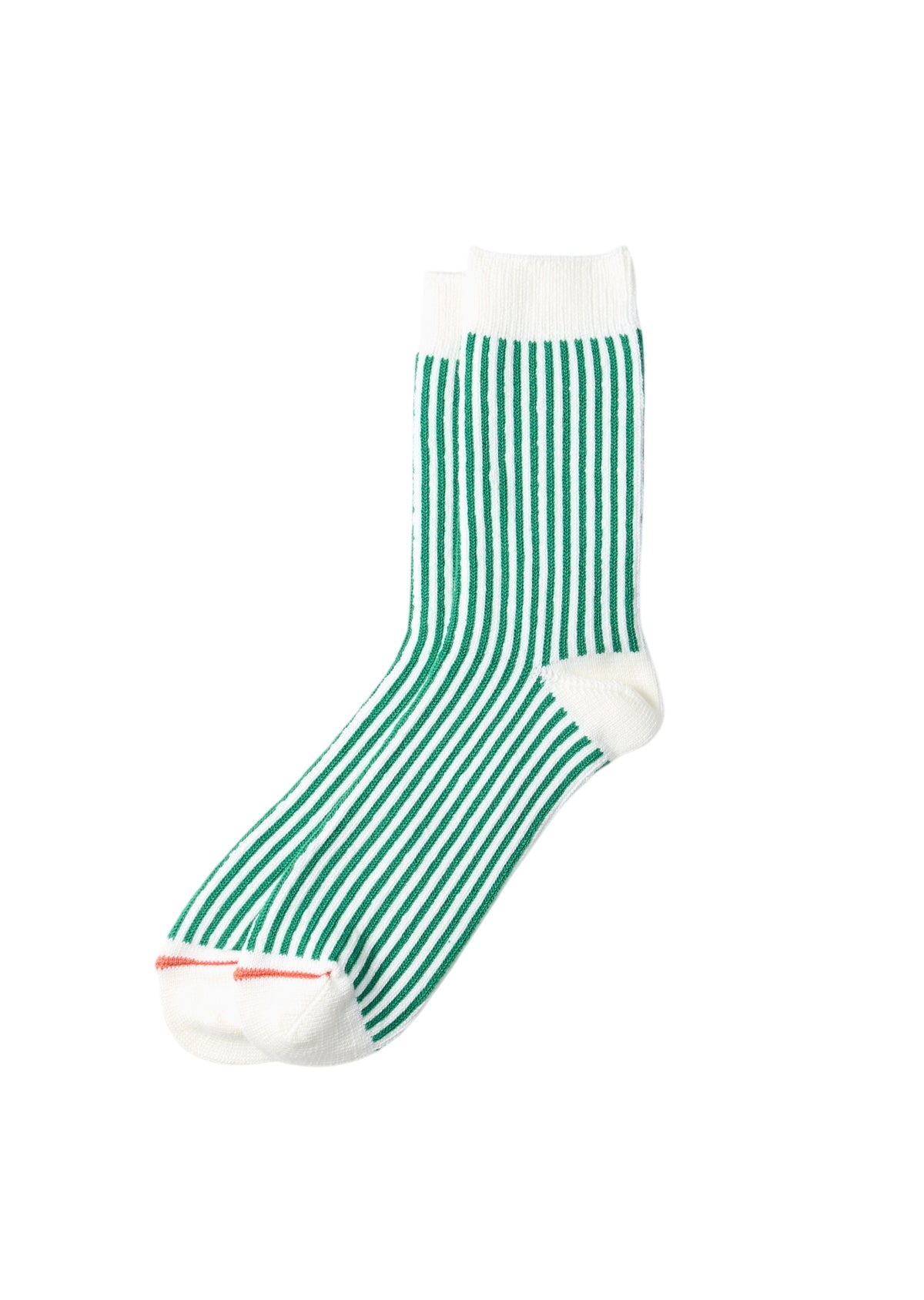 Vertical Stripe Socks Socks RoToTo WHITE/GREEN M
