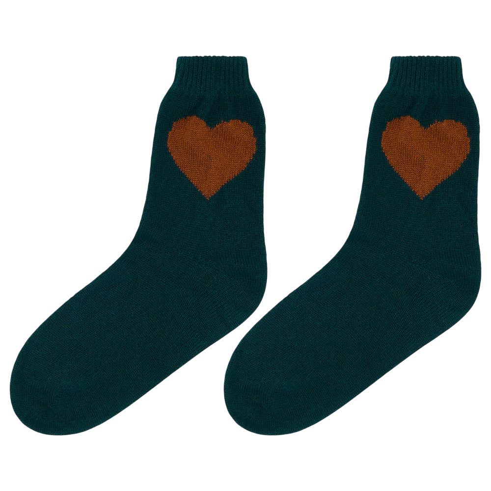 Heart Socks Jumper 1234 V5_Sacramento_Saddle Brown One Size