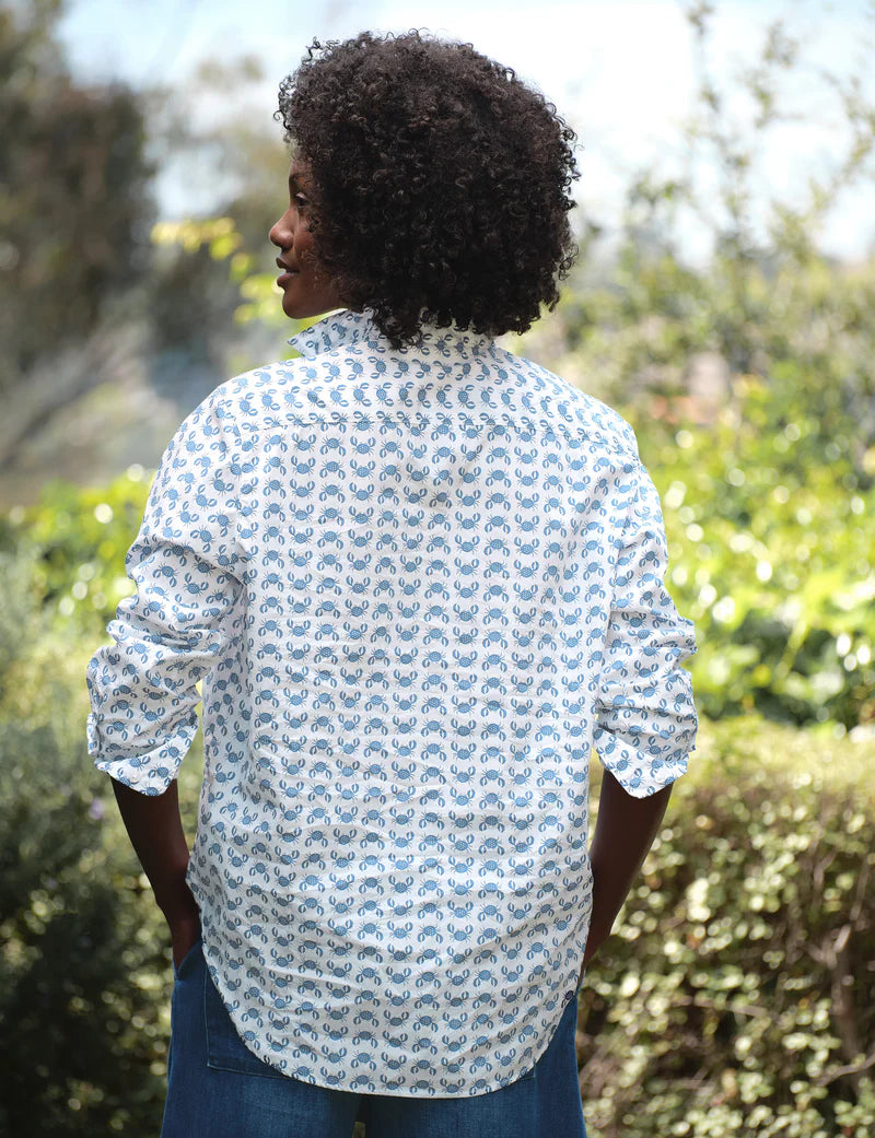 Italian, Relaxed Button-Up Shirt - Italian Cotton Shirts Frank & Eileen