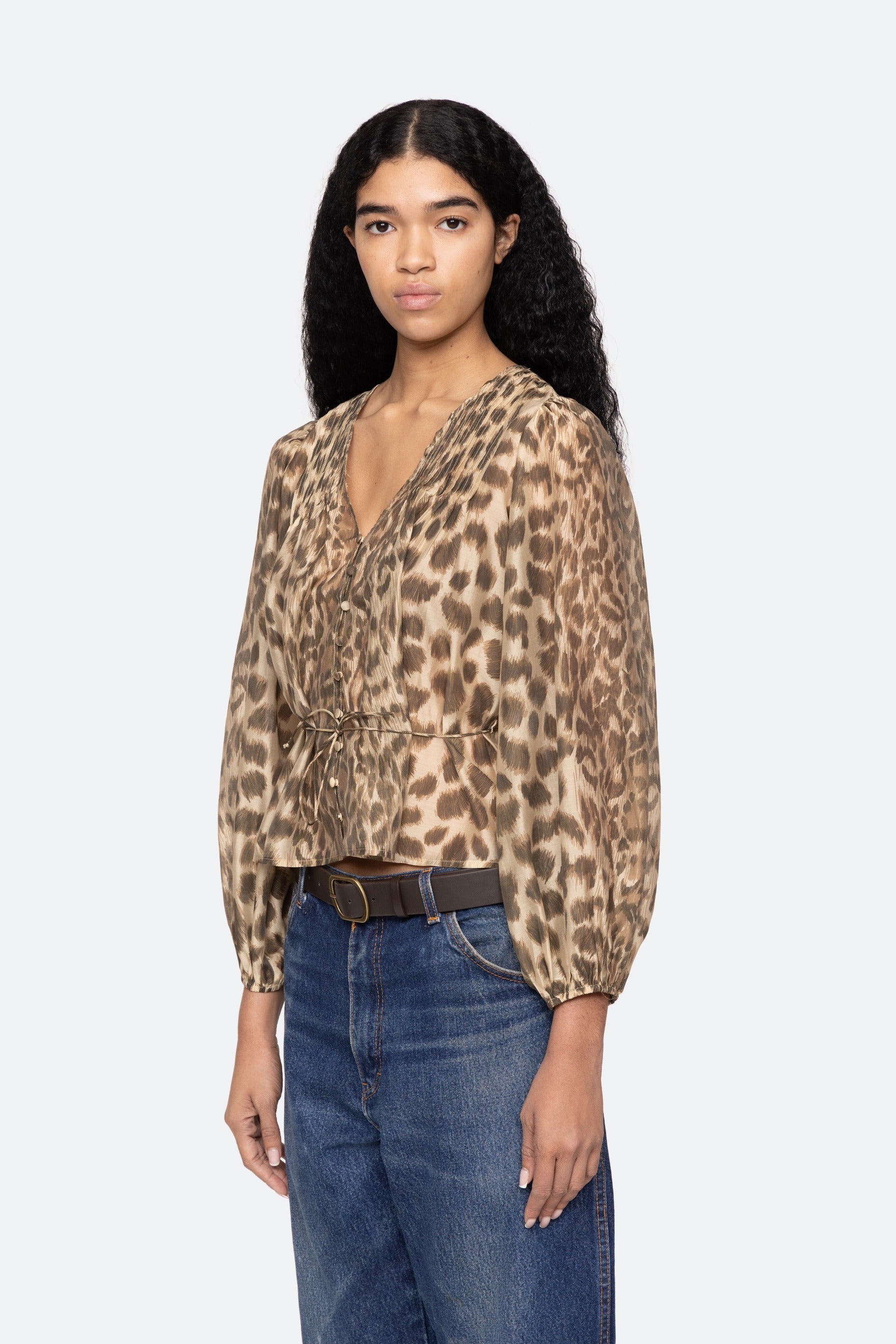 Claude Print L/S Top SEA NEW YORK