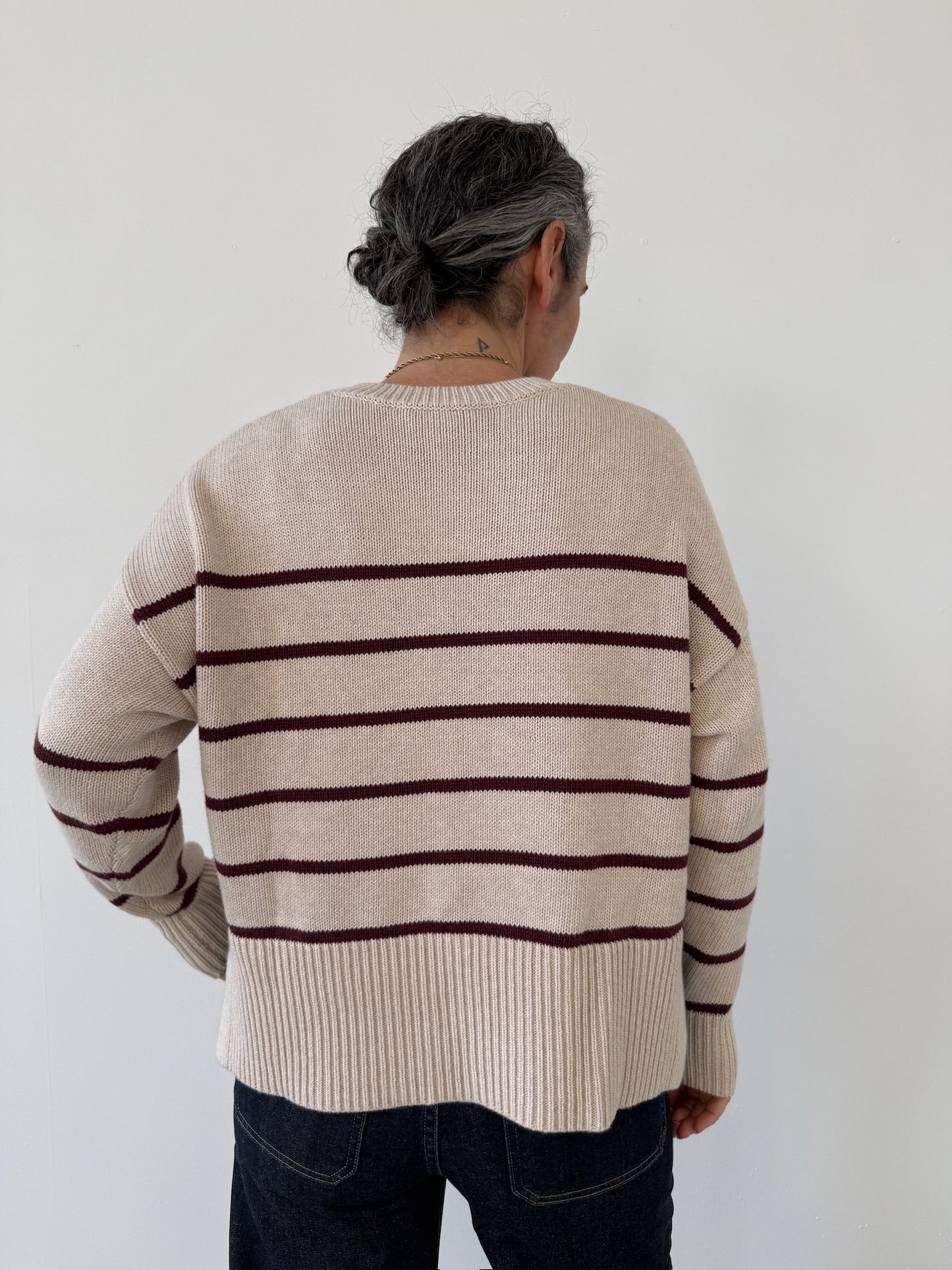 Breton Sweater on model backside