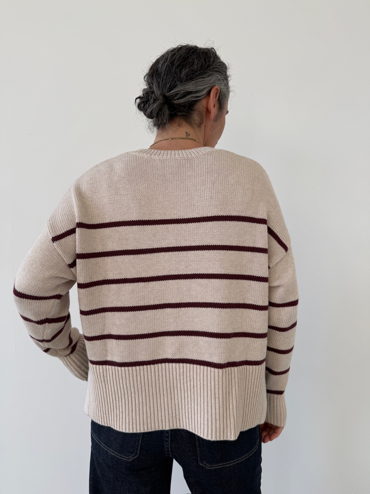 Breton Sweater on model backside