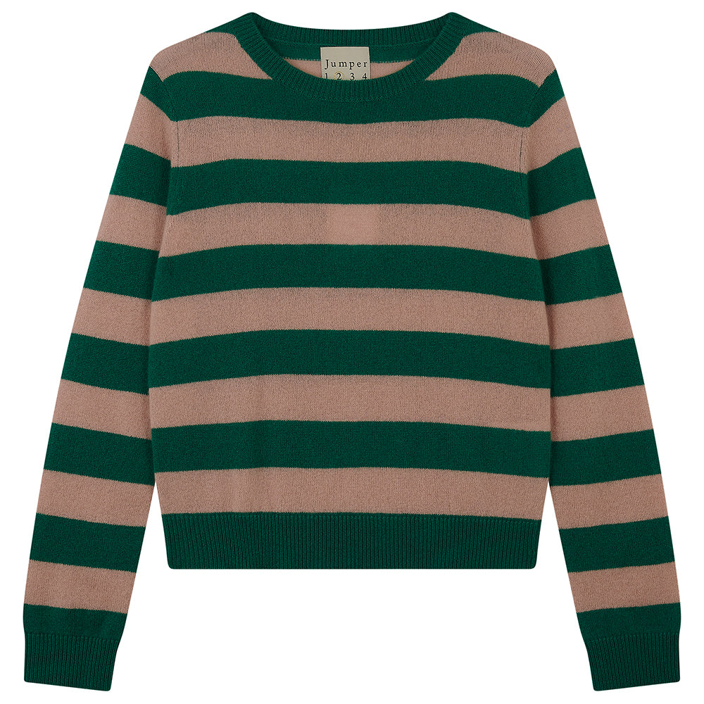 Stripe Crew Jumper 1234 V5_Olive Green_Skin 1