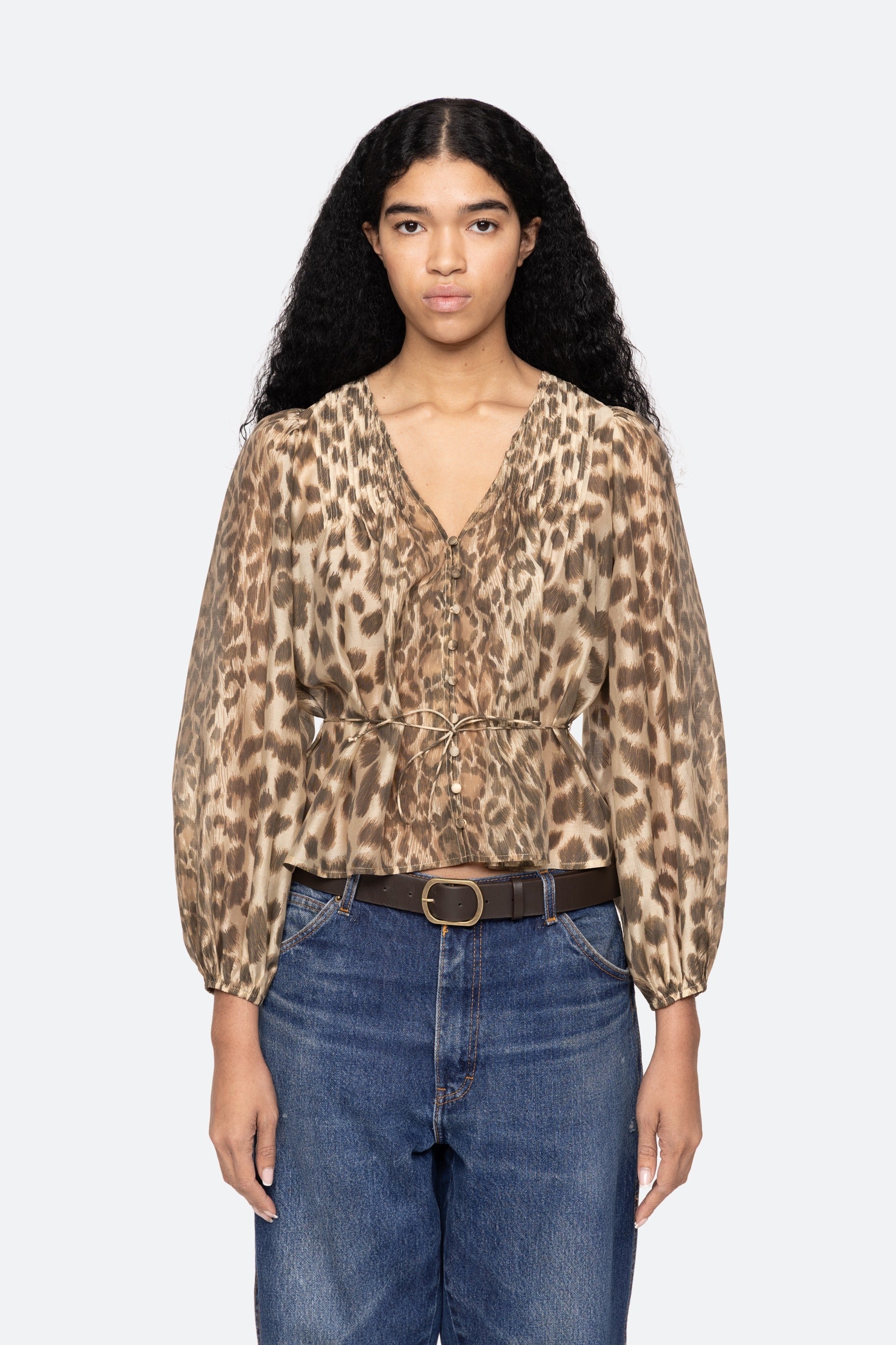 Claude Print L/S Top SEA NEW YORK