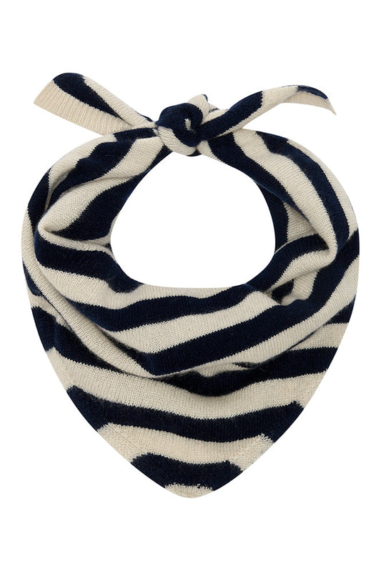 Stripe Bandana Scarves Jumper 1234 V6_Limestone_New Navy One Size