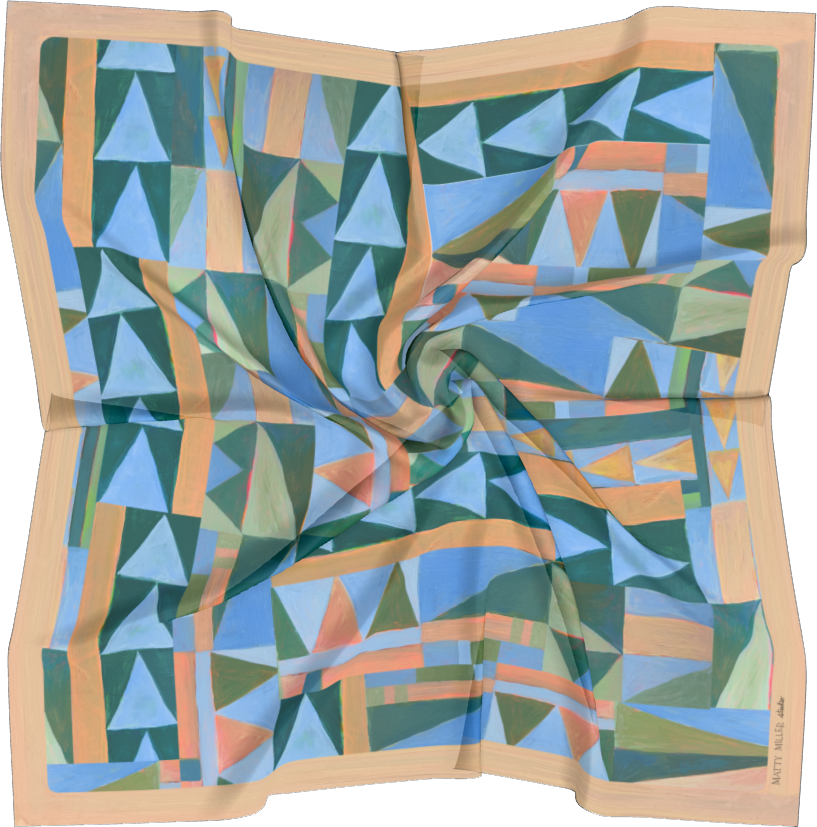 100% Silk Scarf - Prism Scarves Matty Miller Studio