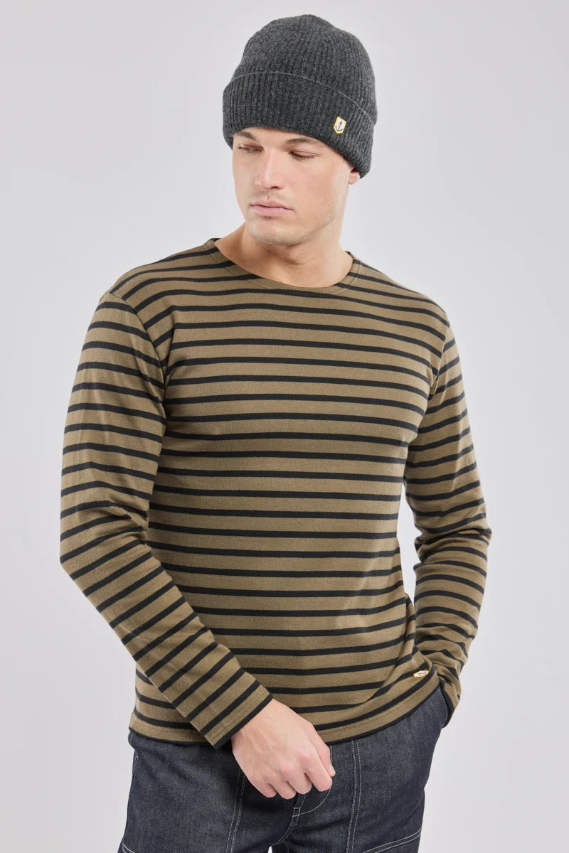 Stripe Shirt Tees Armor Lux Olive/Black S - 1