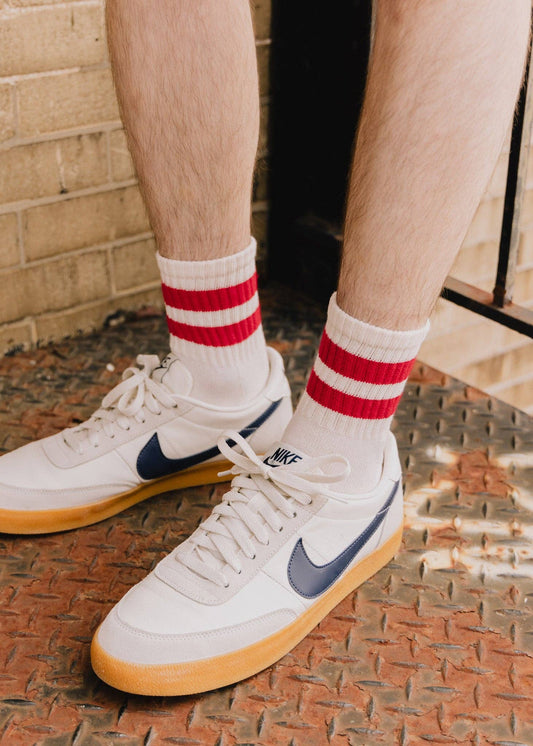 The Mono Stripe Quarter Crew Socks American Trench