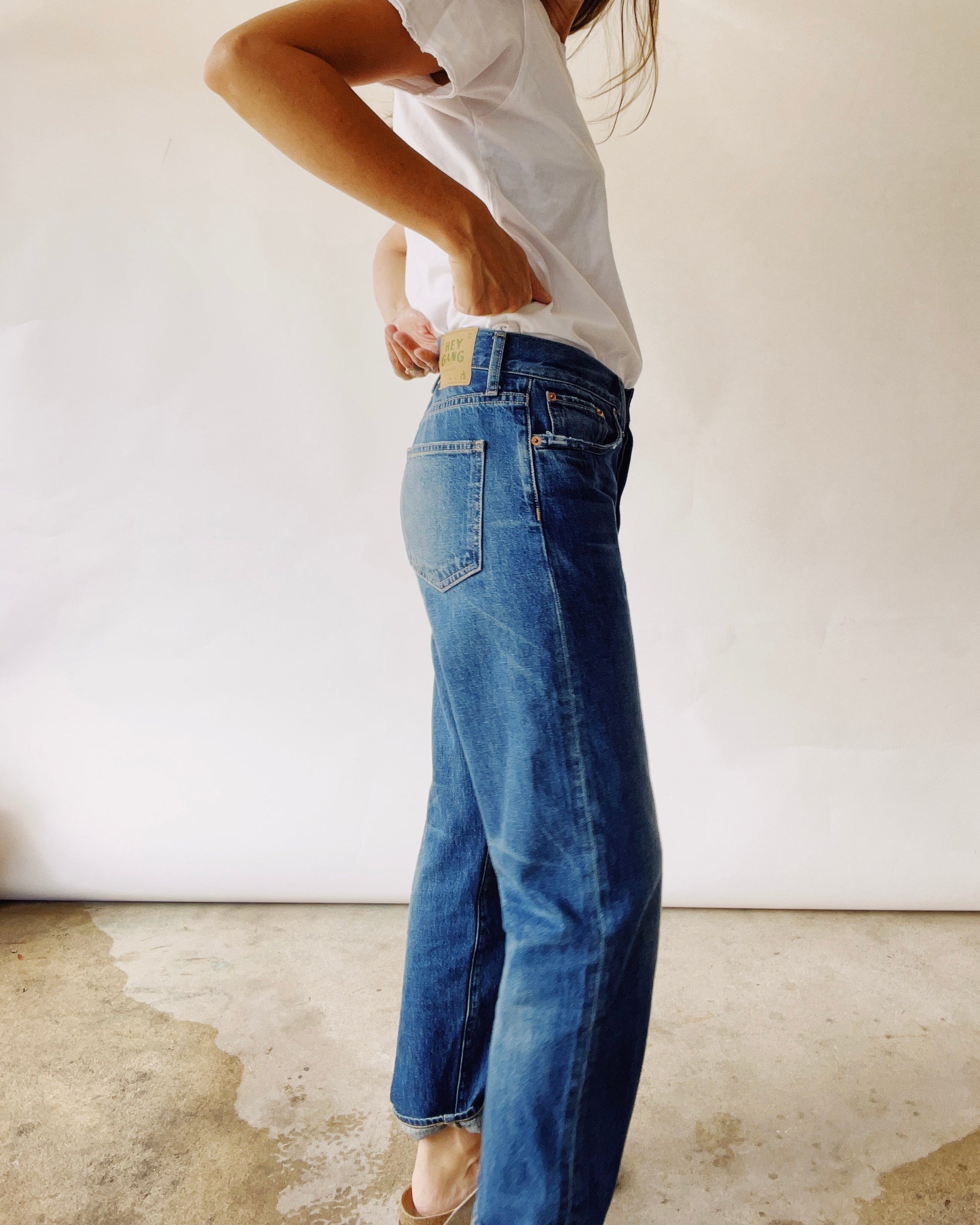 The Loose Crop Jean Bottoms HEY GANG