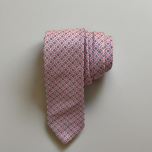 Neck Tie Ties fig. Geo Pink  