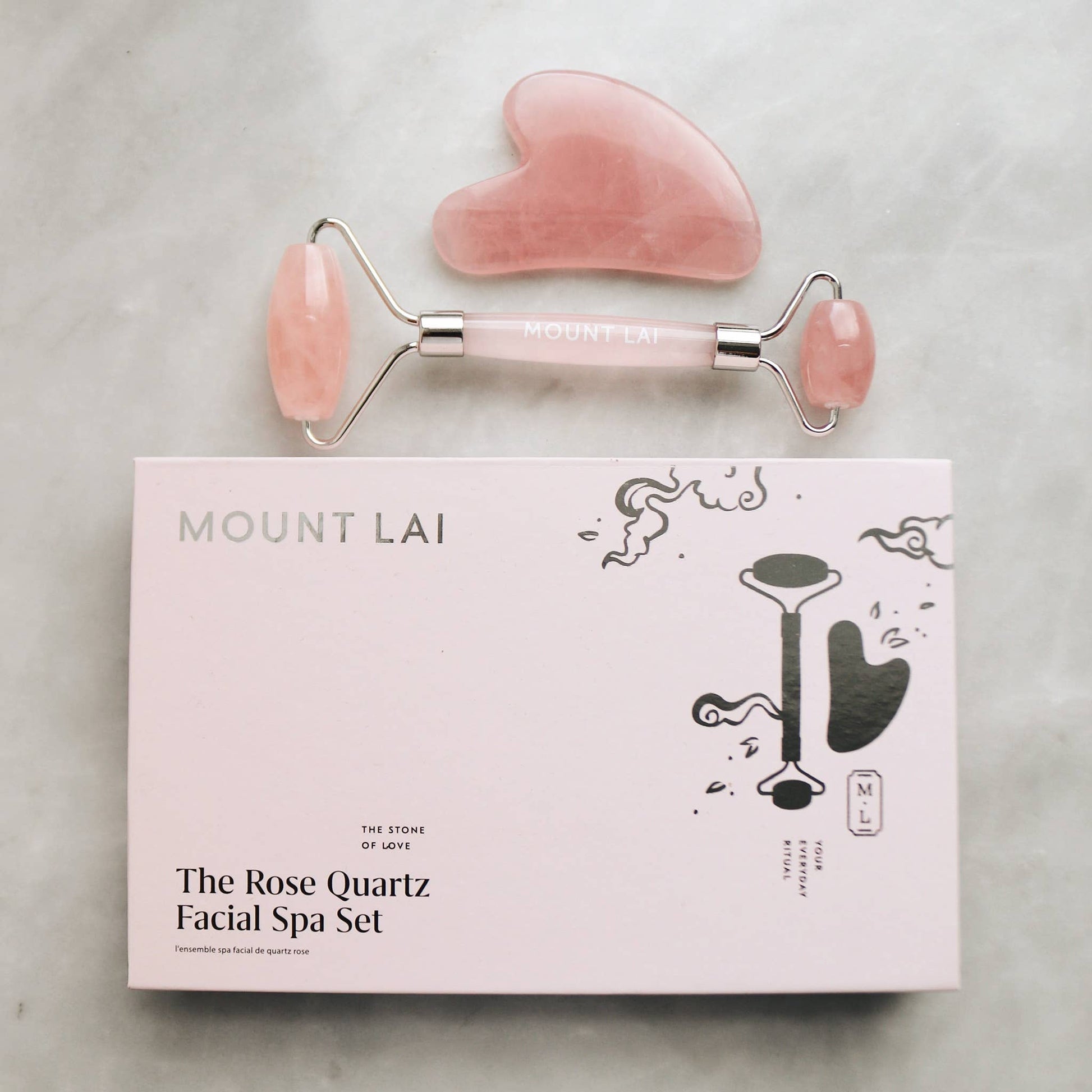 Rose Quartz Facial Spa Set Beauty Mount Lai