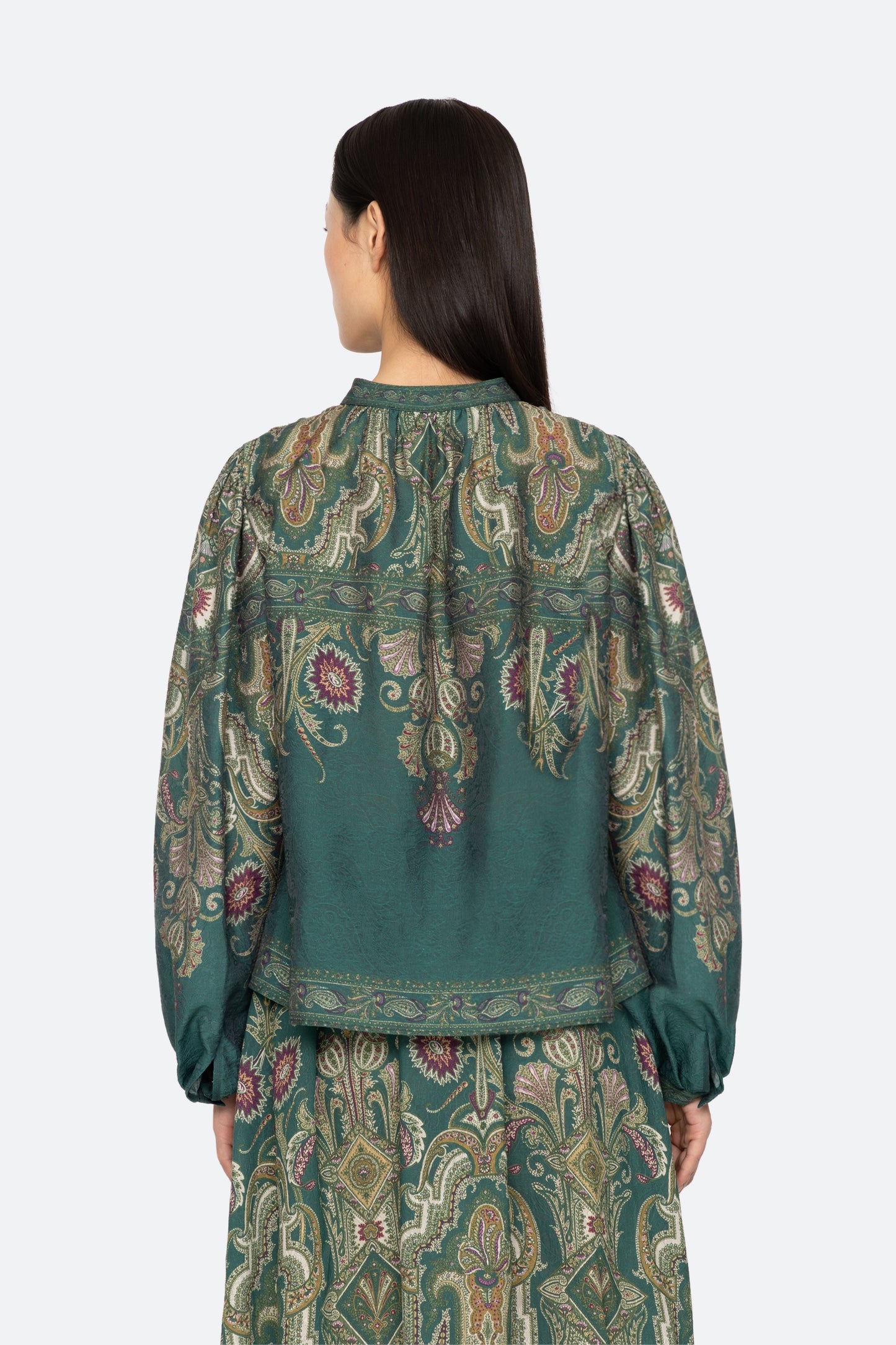 Hyacinth Print Long Sleeve Top Shirts SEA NEW YORK