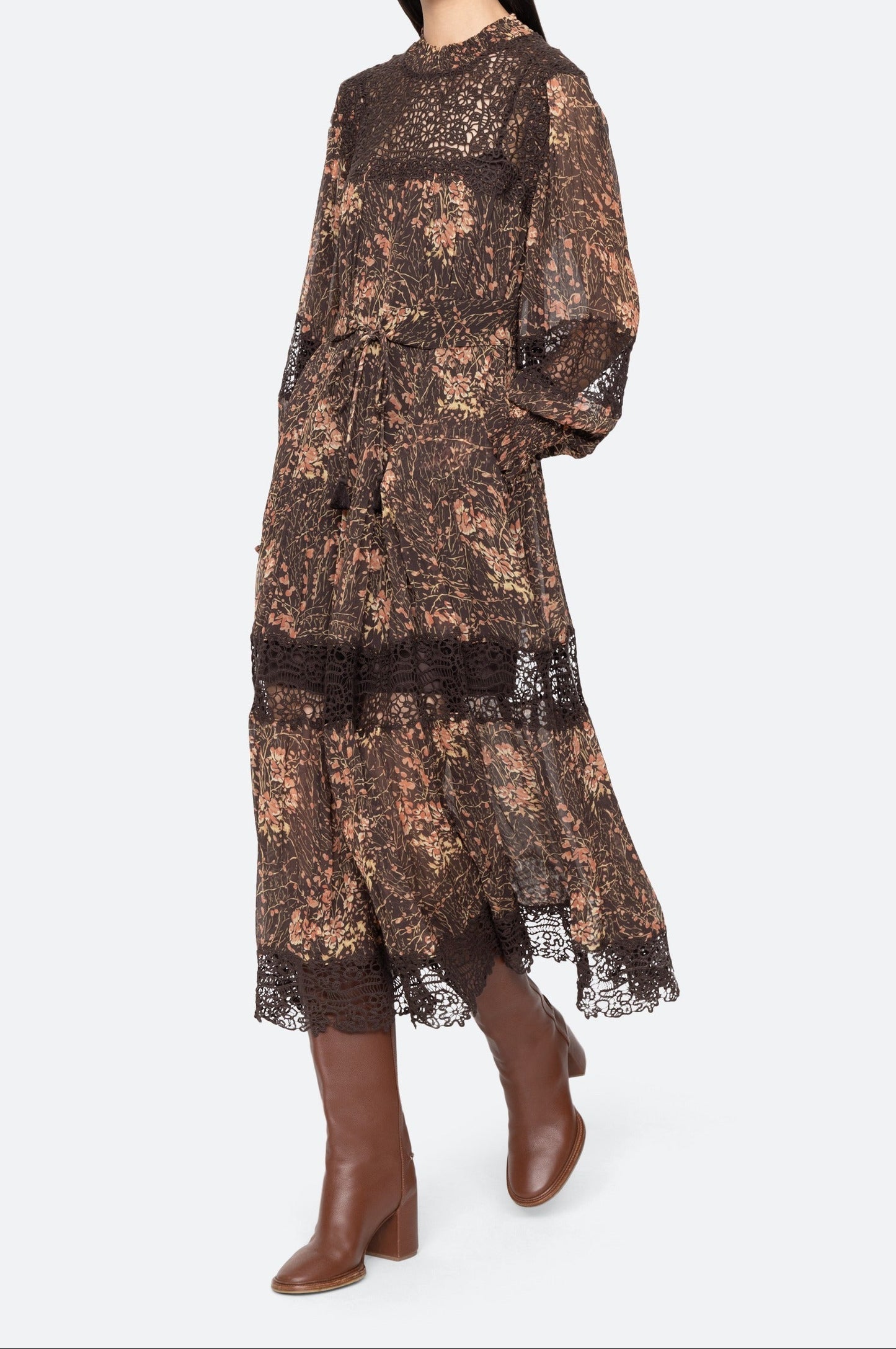 Luisa Print L/S Dress Dresses SEA NEW YORK Brown S