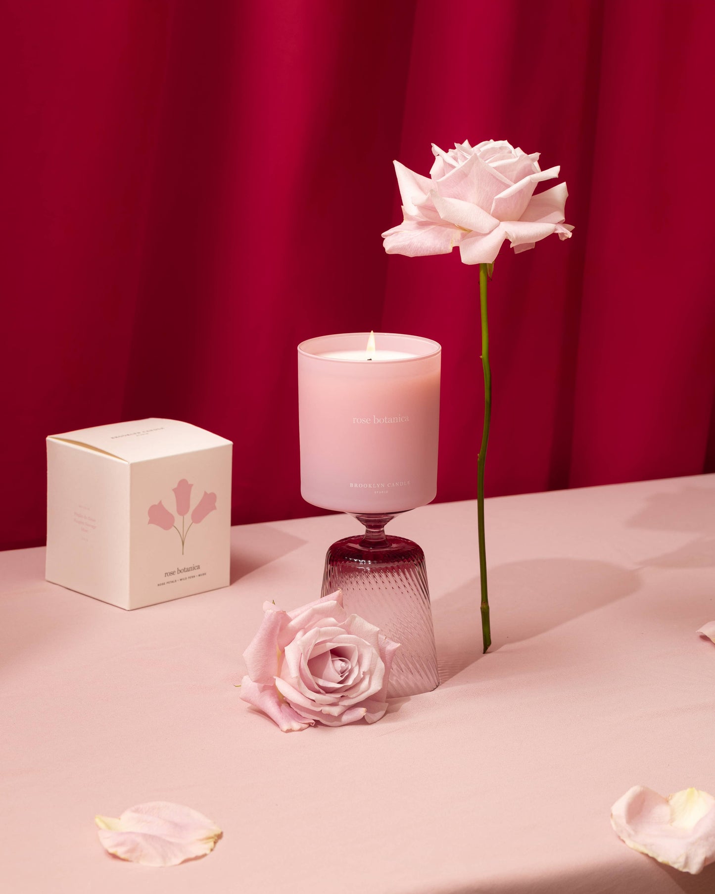 Rose Botanica Valentine's Day Candle Candles Brooklyn Candle Studio