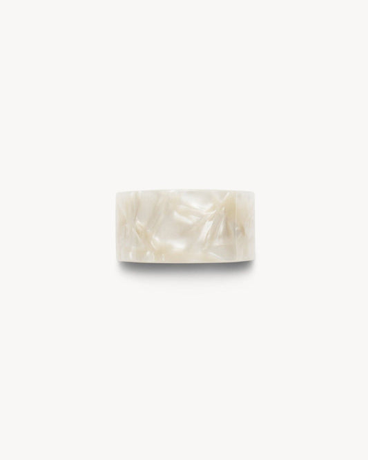 French Pony Barrette in White Shell Hair Accessories MACHETE