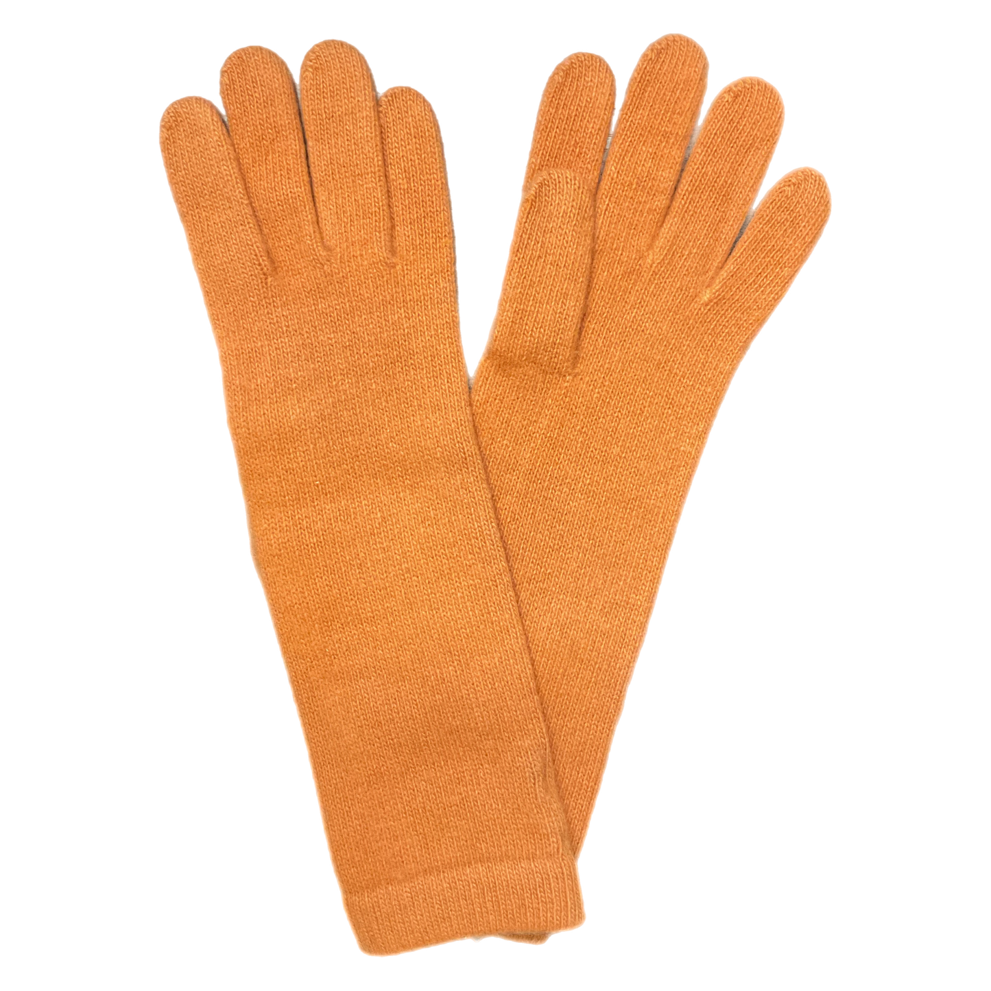 Long Cashmere Gloves Accessories Portolano Persimmon