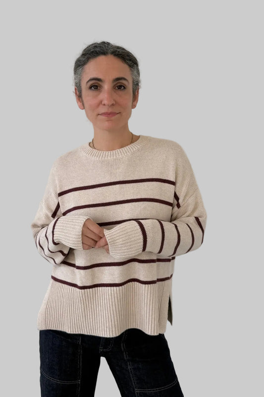 Boxy Breton Stripe Crew Sweaters Autumn Cashmere