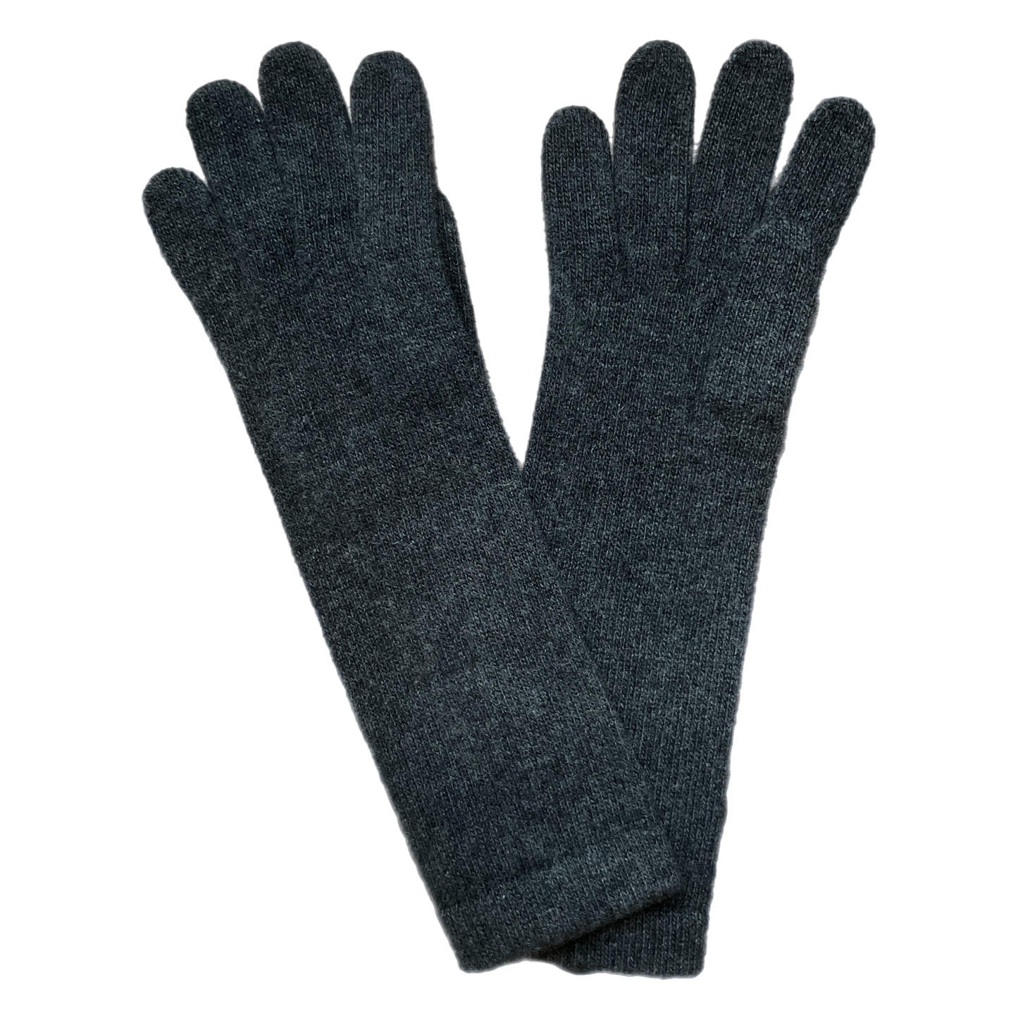 Long Cashmere Gloves Accessories Portolano Charcoal