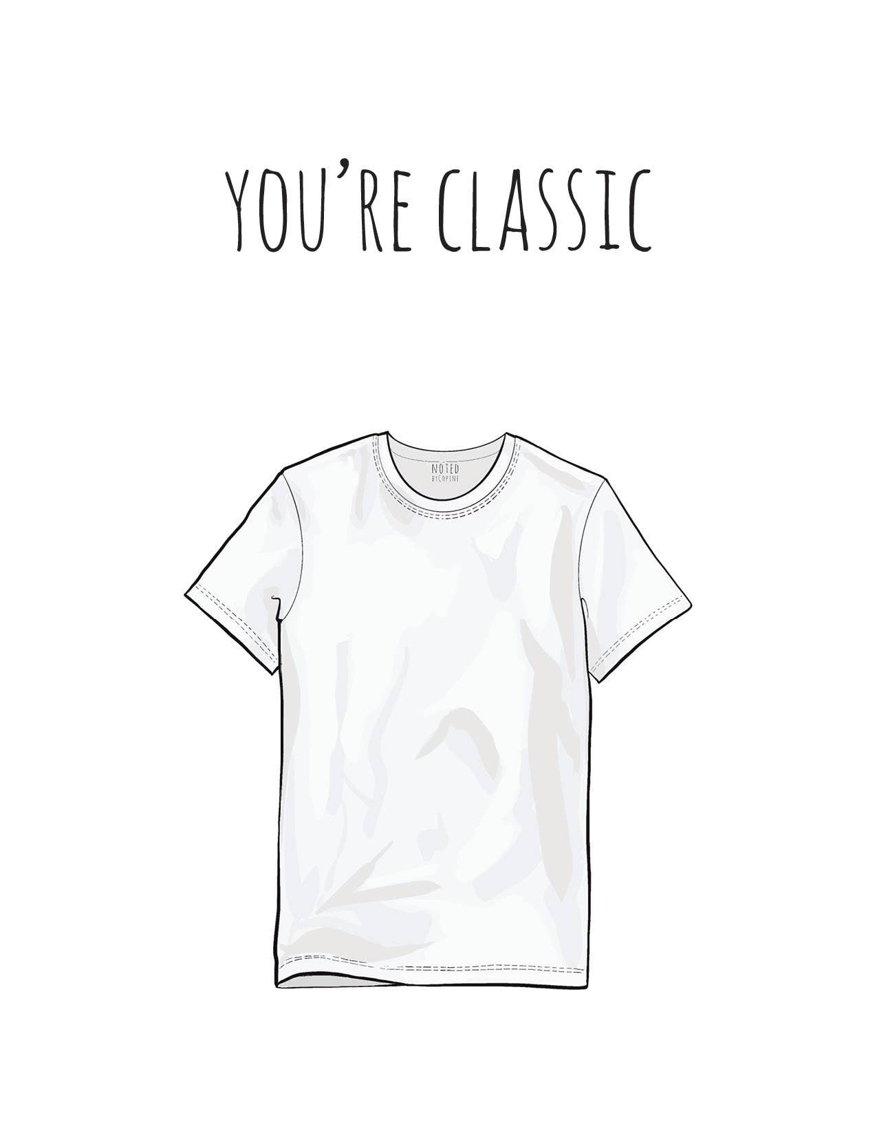 Classic Tee Cards Noted By Copine