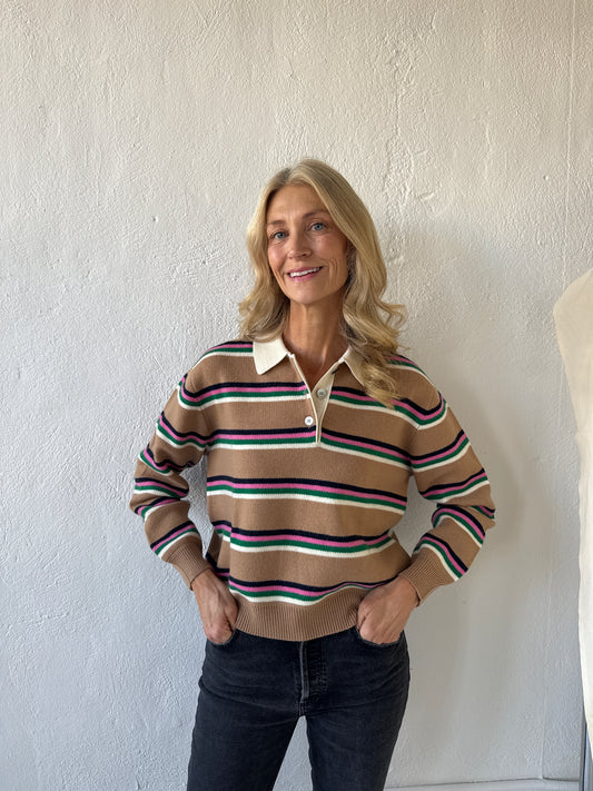 Tipping Stripe Rugby Shirt Jumper 1234