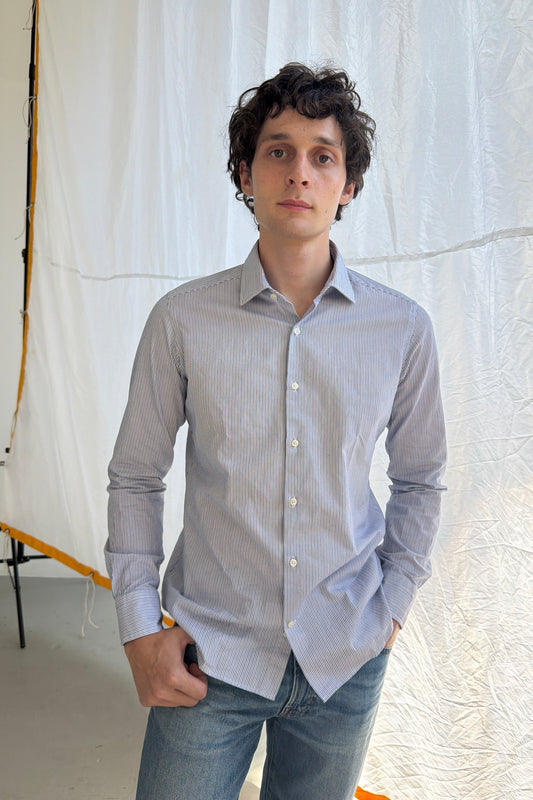 Two-Tone Pinstripe Oxford Shirts fig.