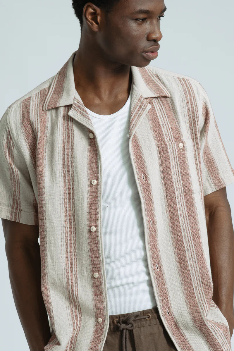 Dobby Stripe Selleck Shirt Tops Far Afield