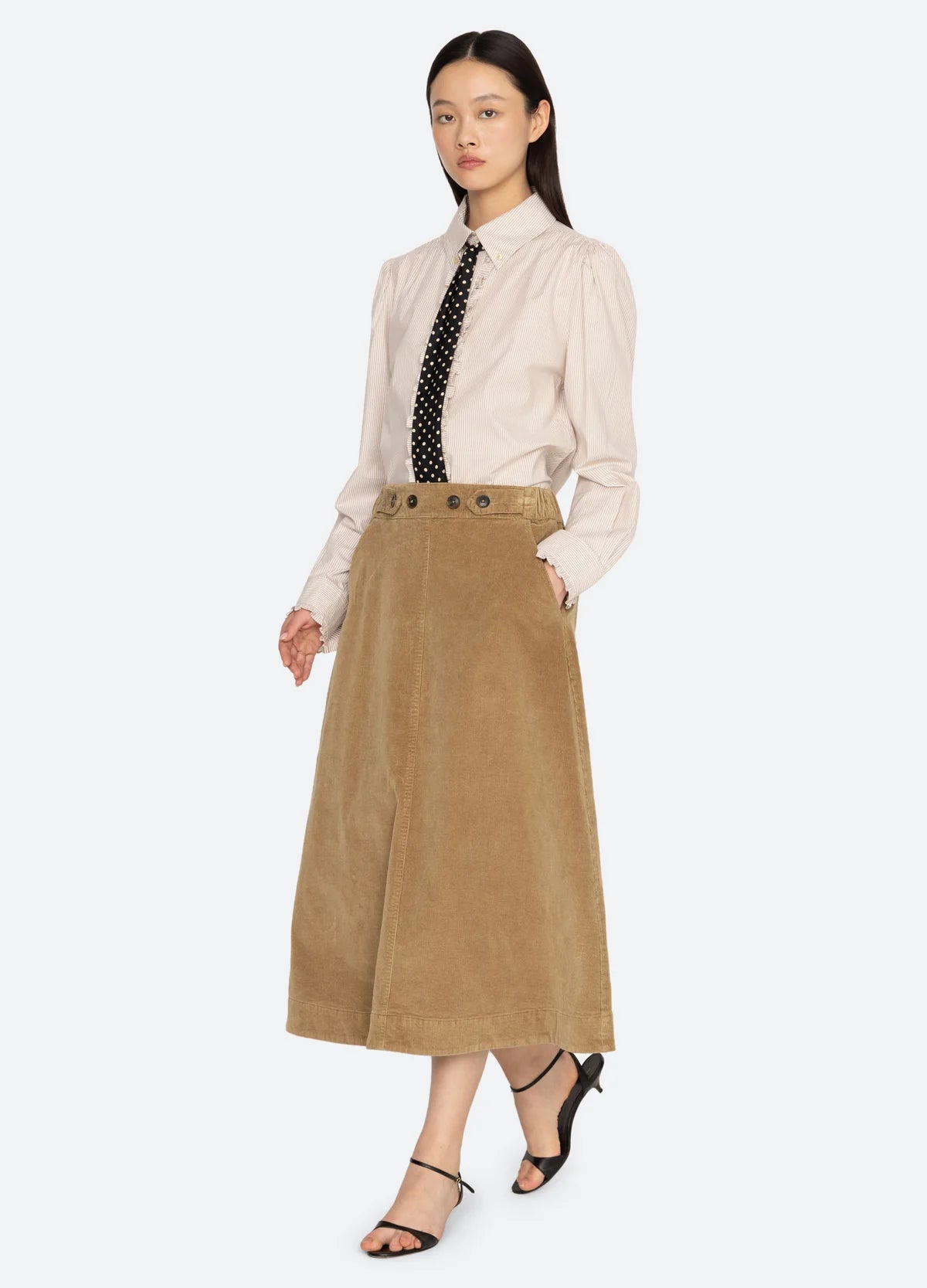 Garrett Corduroy Midi Skirt