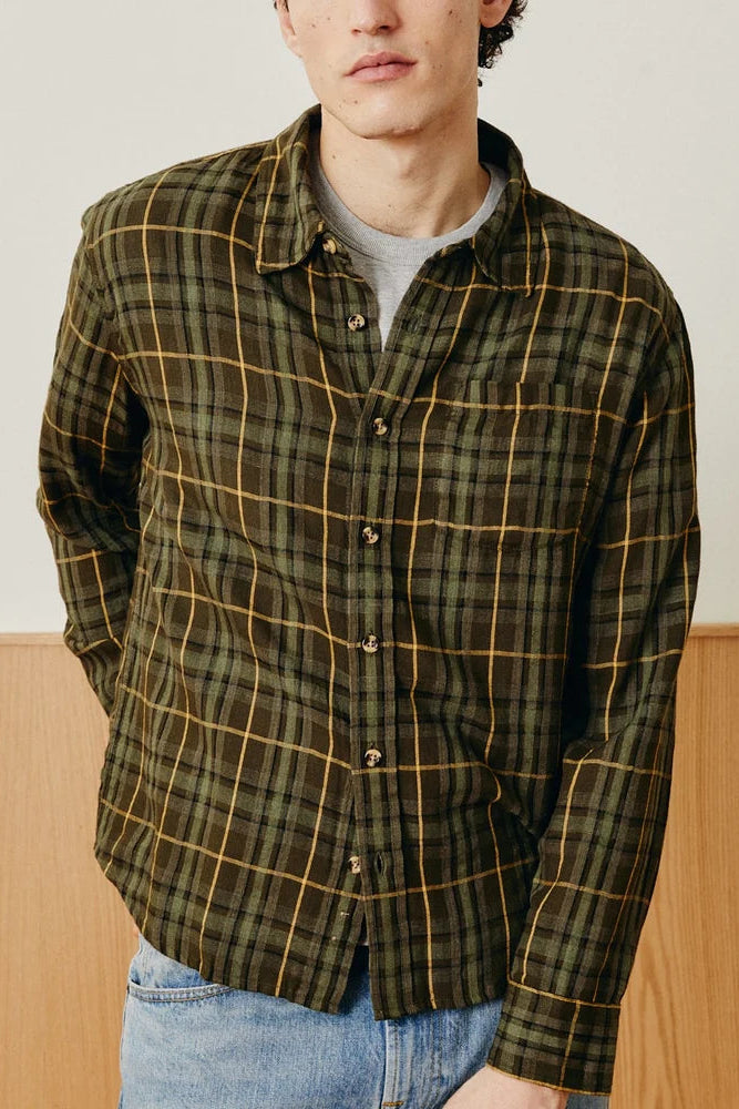 Crinkle Plaid L/S Shirt Shirts Corridor