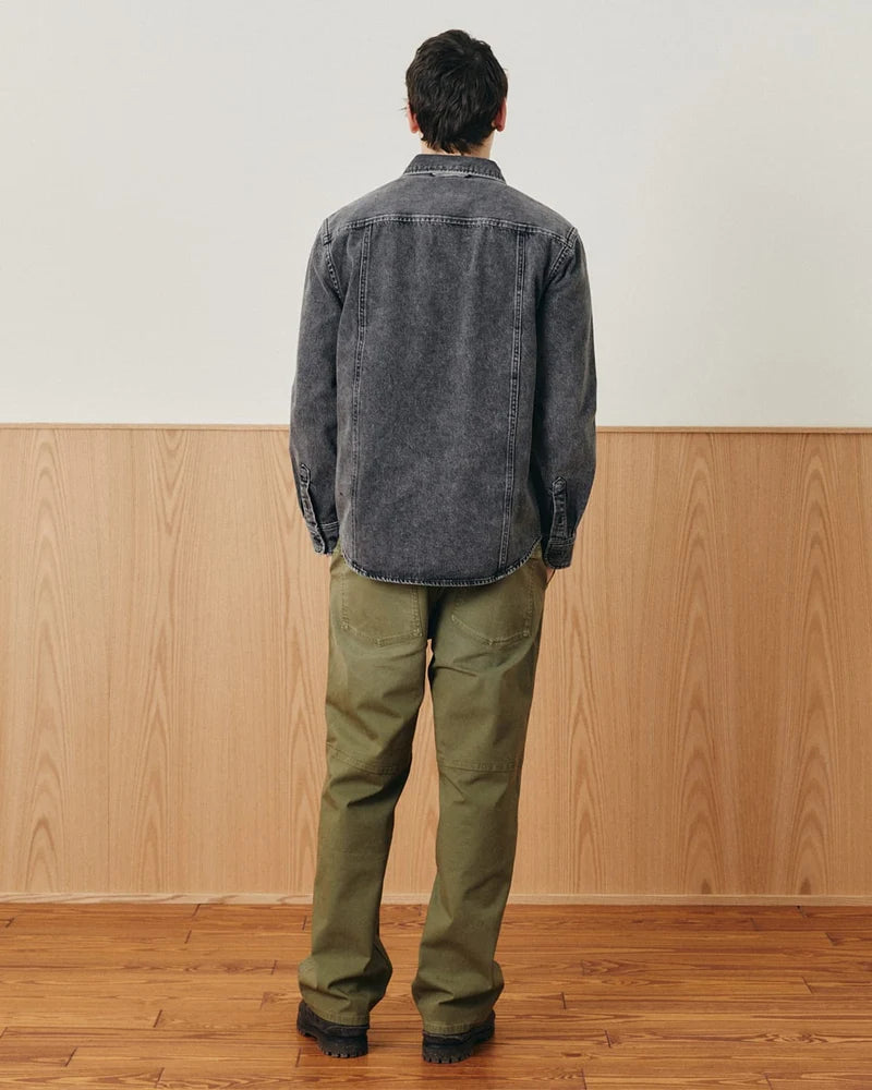 mens Washed Denim shirt full back 