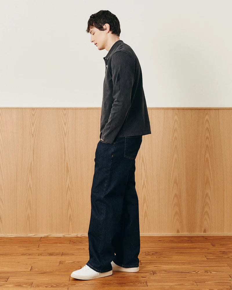 Long Sleeve Pique Polo Polos Corridor