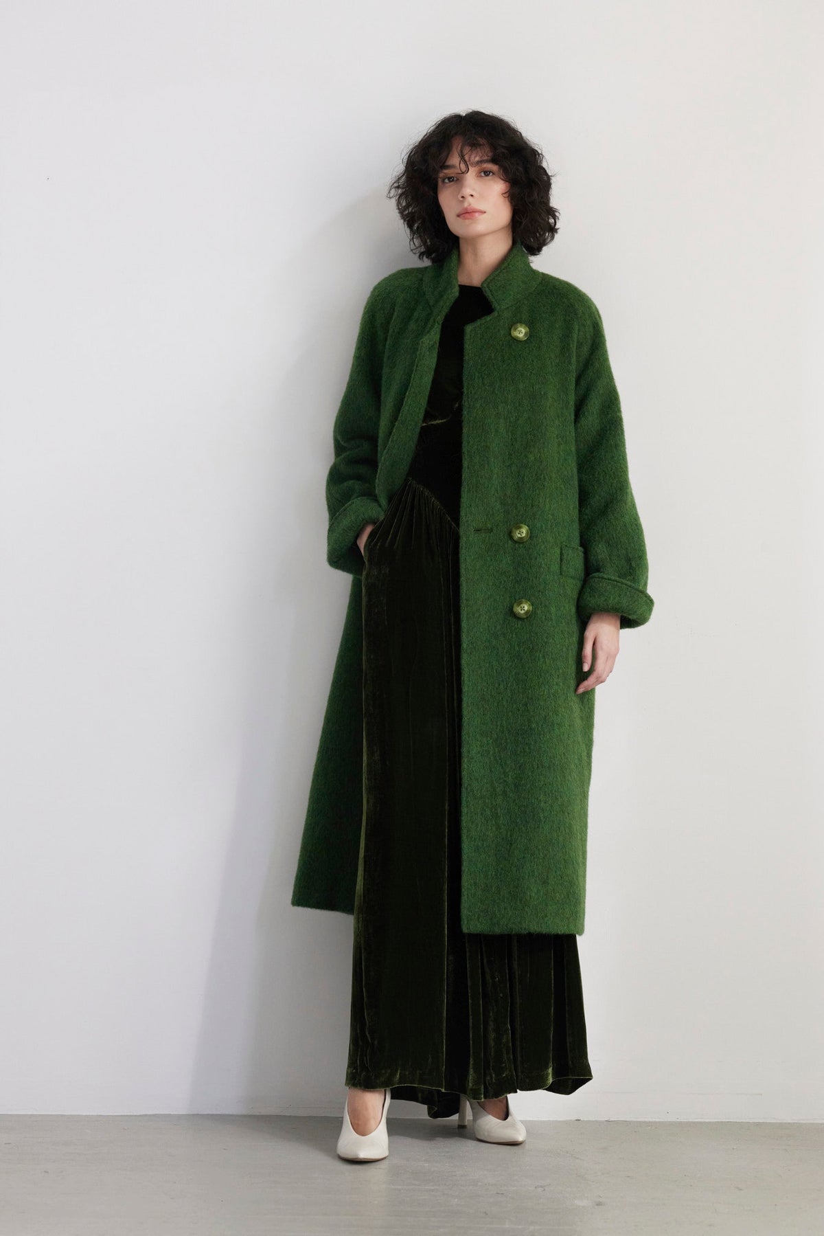 Agnes Coat in Brushed Alpaca Wool Coats CHRISTINE ALCALAY