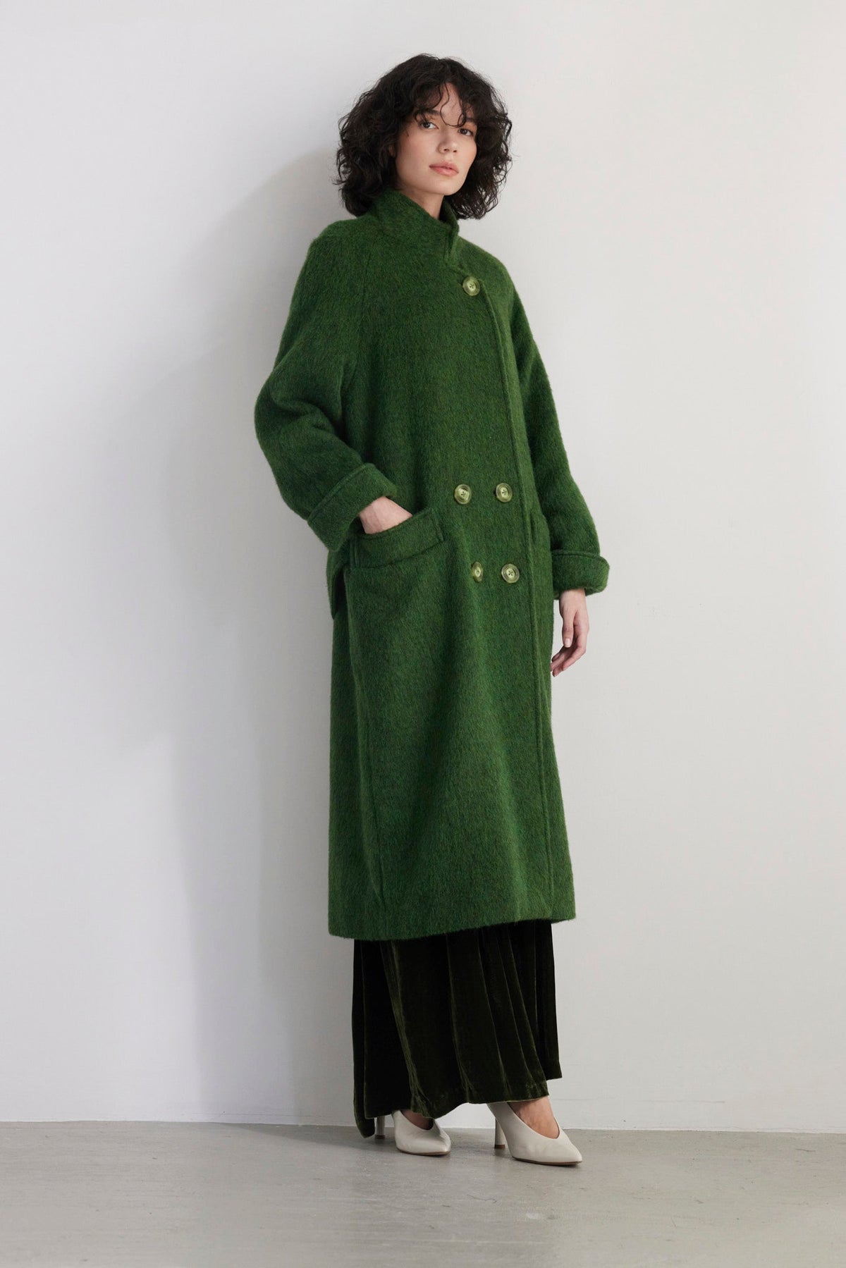 Agnes Coat in Brushed Alpaca Wool Coats CHRISTINE ALCALAY - 3