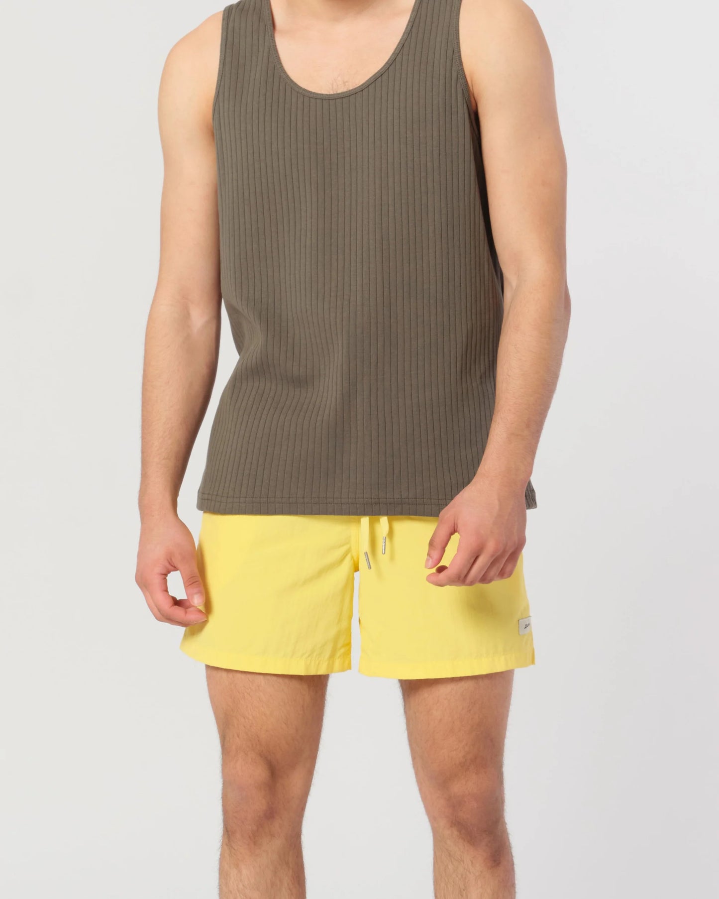 Solid Canary Swim Trunks