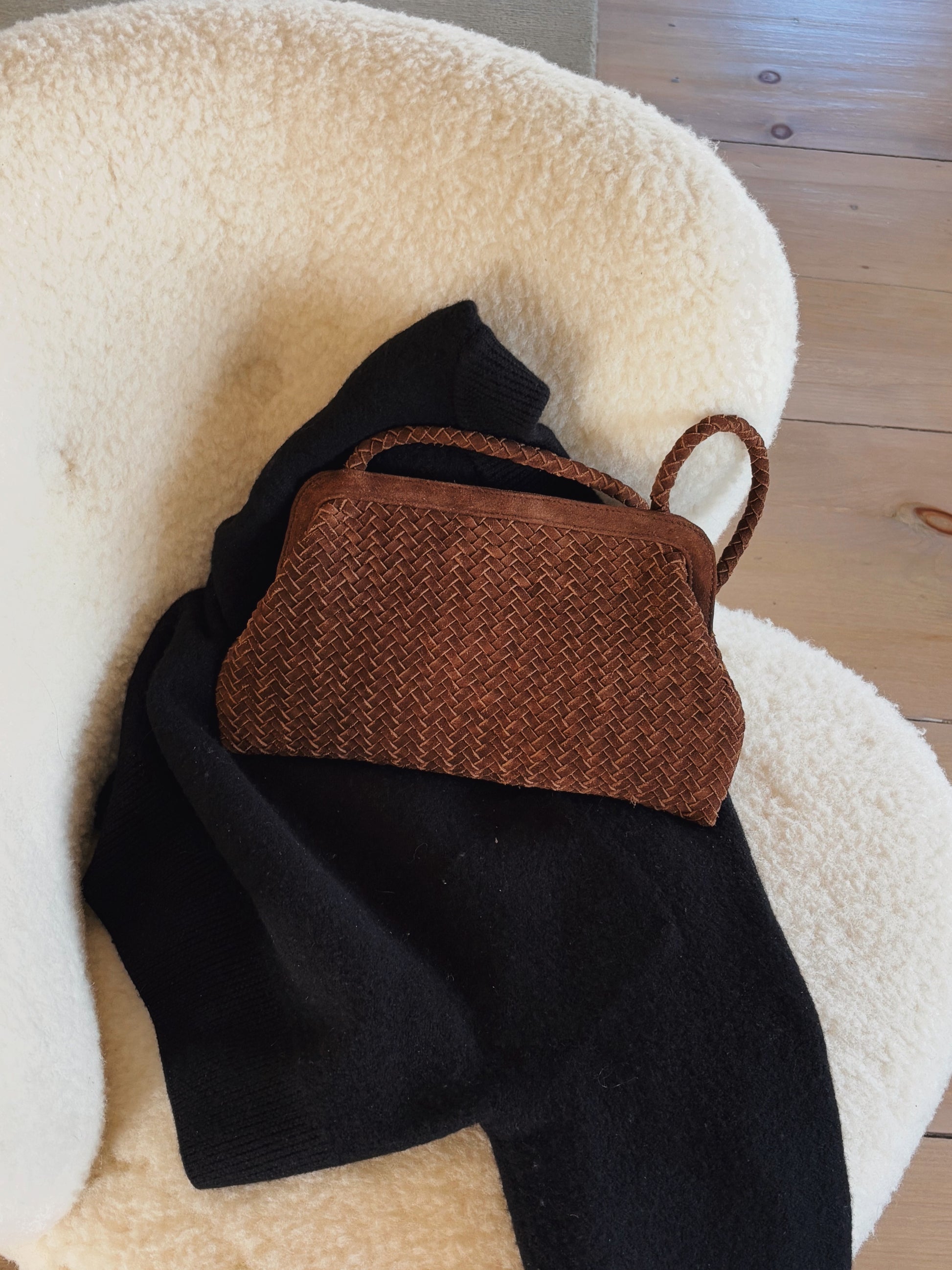 Le Sac Suede - Brown Suede Accessories Bembien