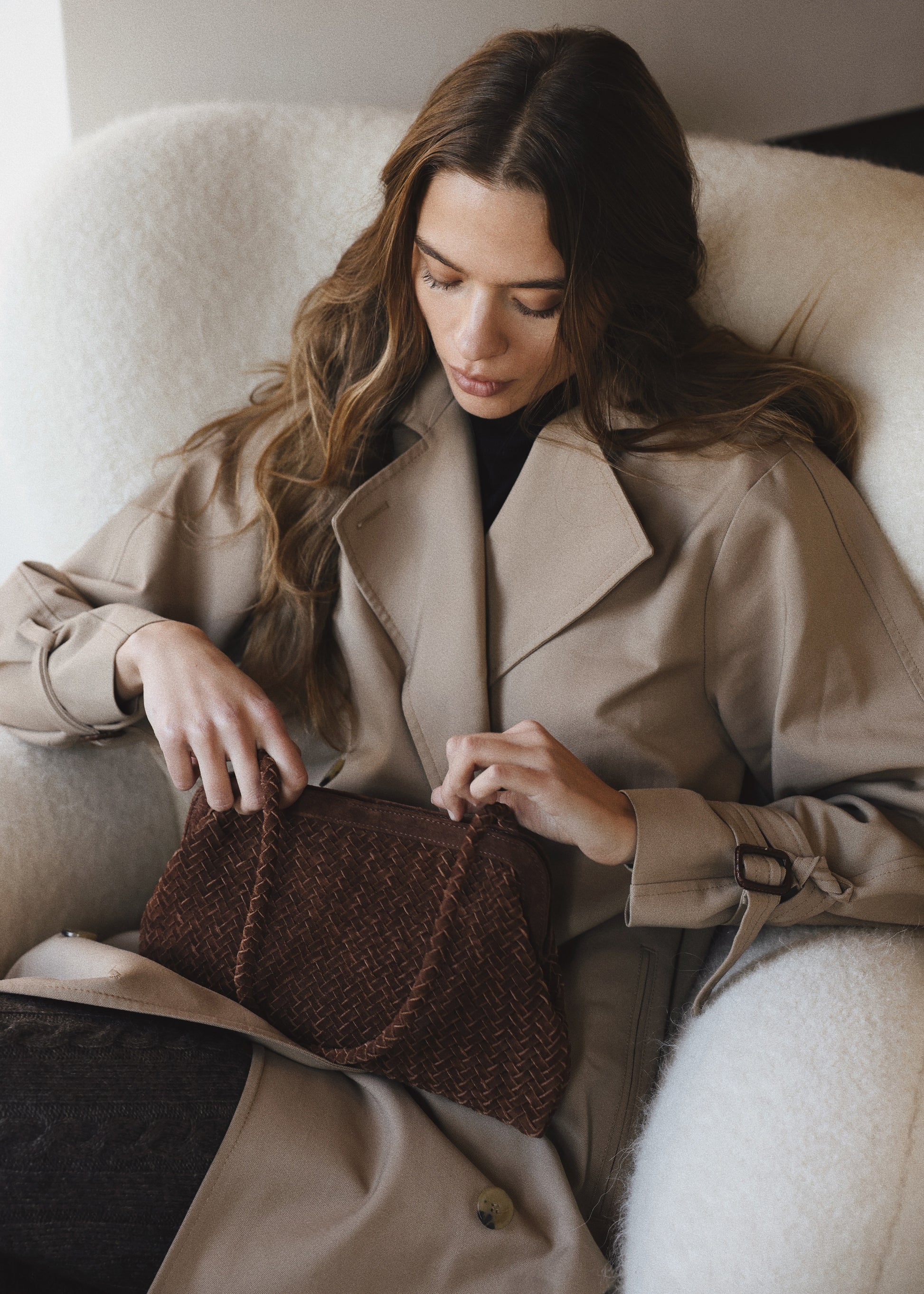 Le Sac Suede - Brown Suede Accessories Bembien