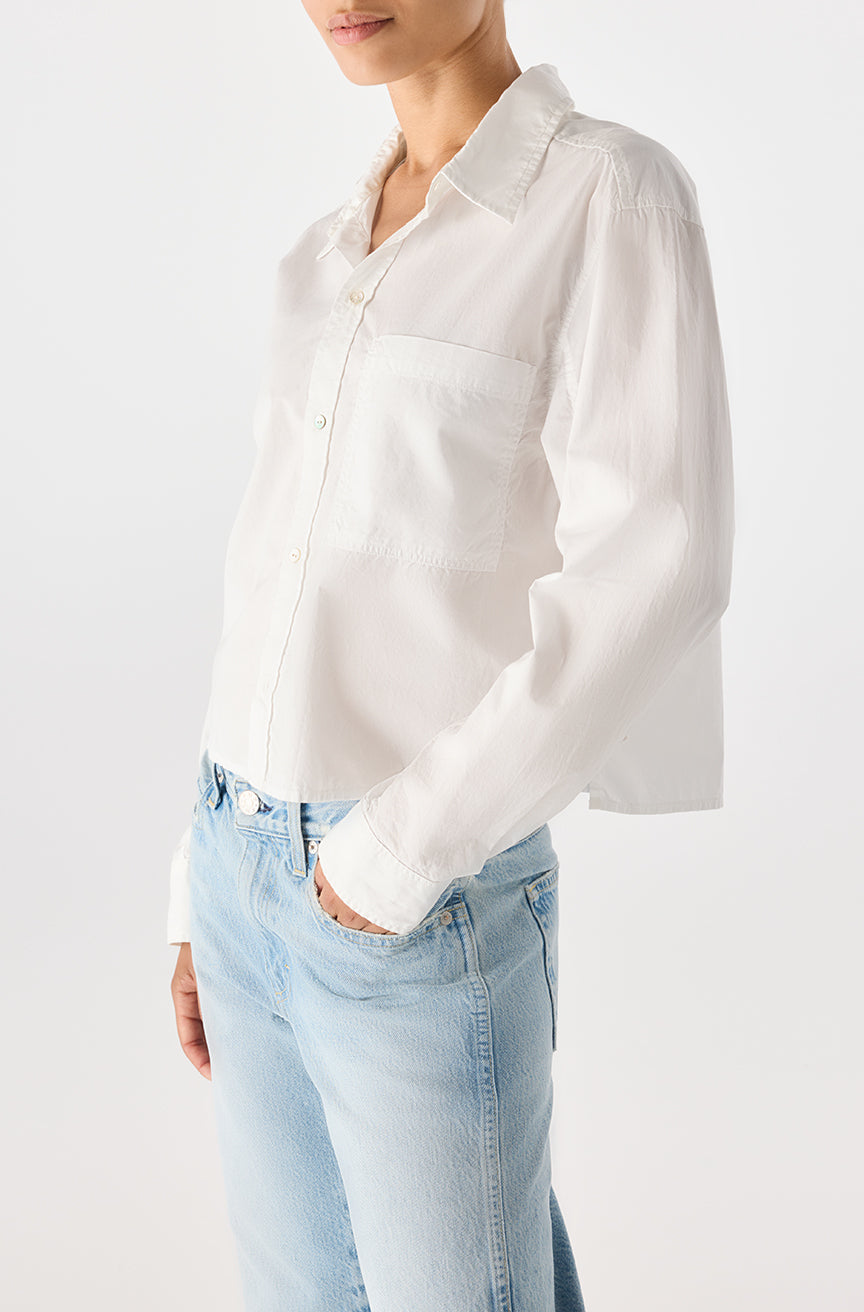 Ruth Crop Shirt AMO Denim