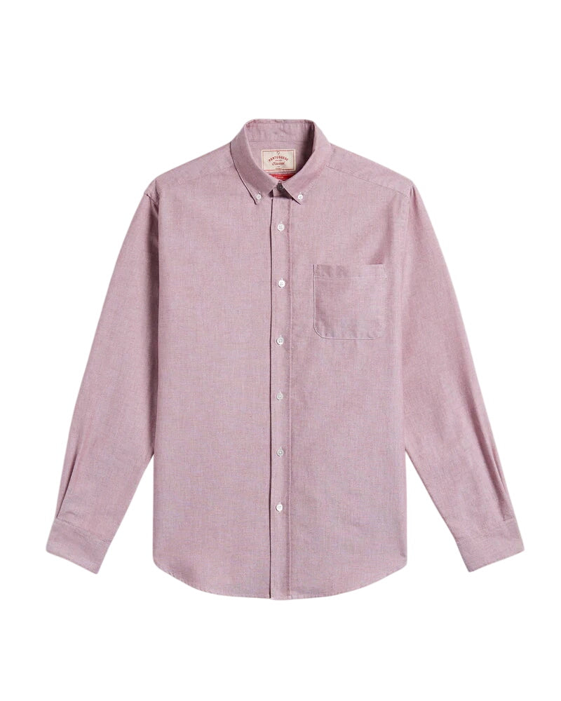 Belavista L/S Button Down Shirt Tops Portuguese Flannel Bordeaux XL