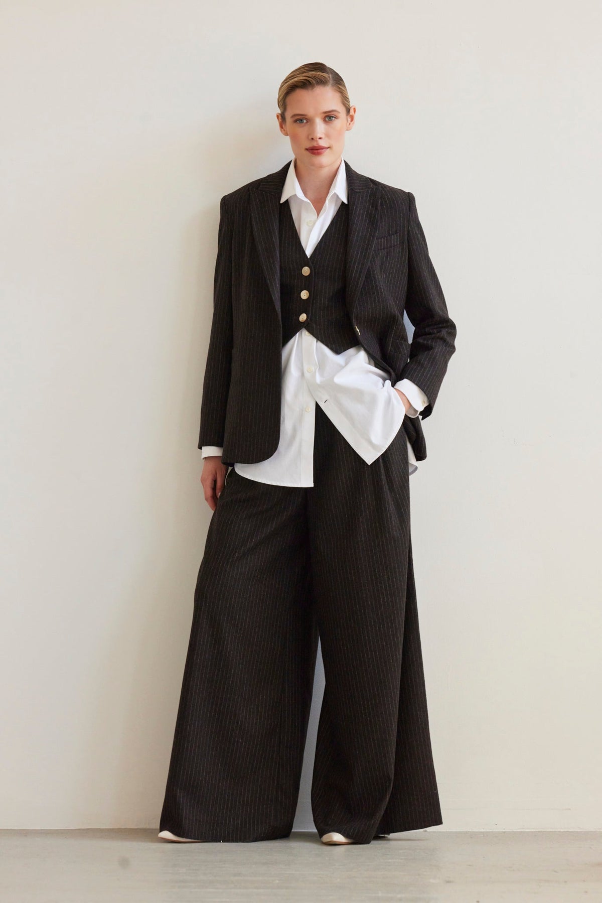 Bianca Peak Lapel Blazer in Wool Jackets CHRISTINE ALCALAY - 3