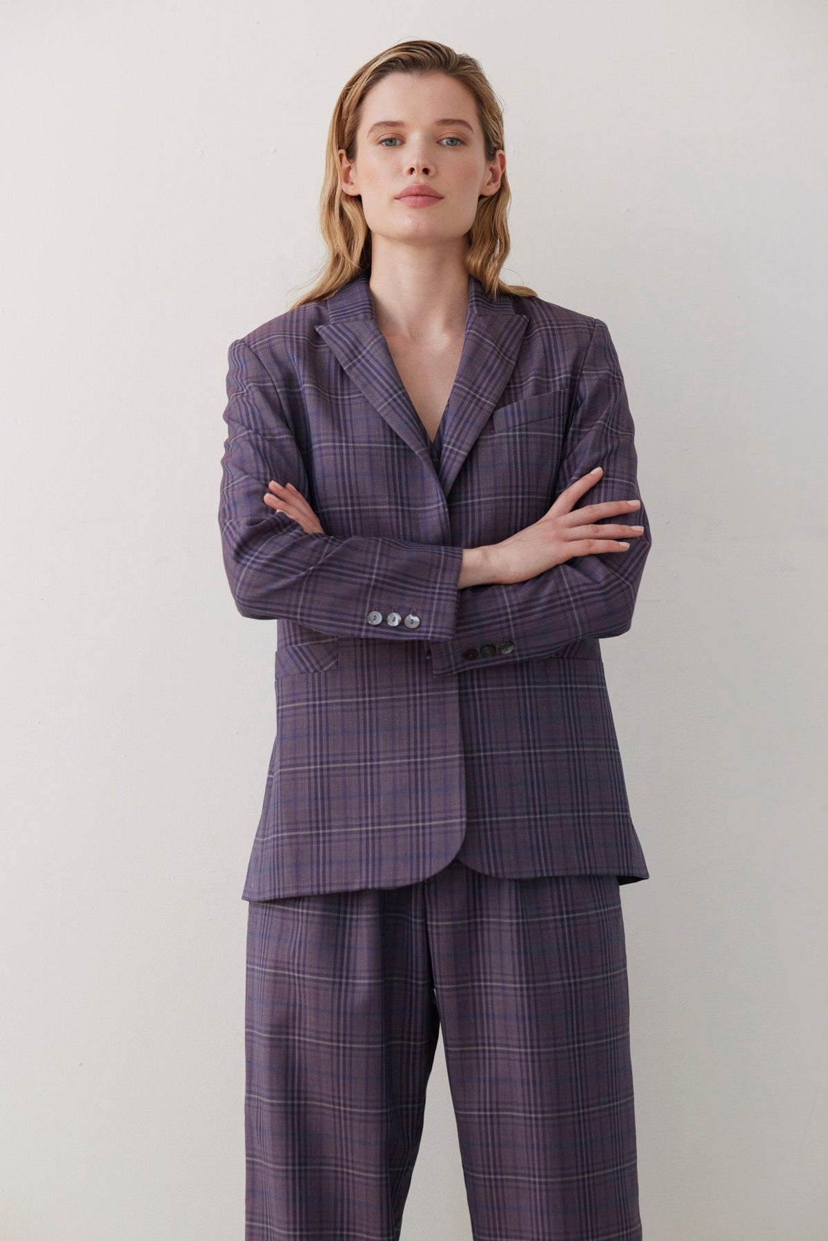 Bianca Peak Lapel Blazer in Tropical Wool Jackets CHRISTINE ALCALAY